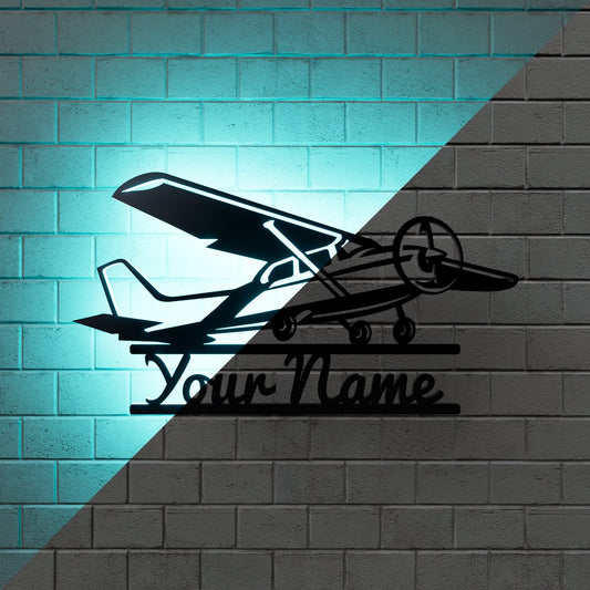 Cessna Aircraft RGB Led Wall Sign Personalized - Kutalp