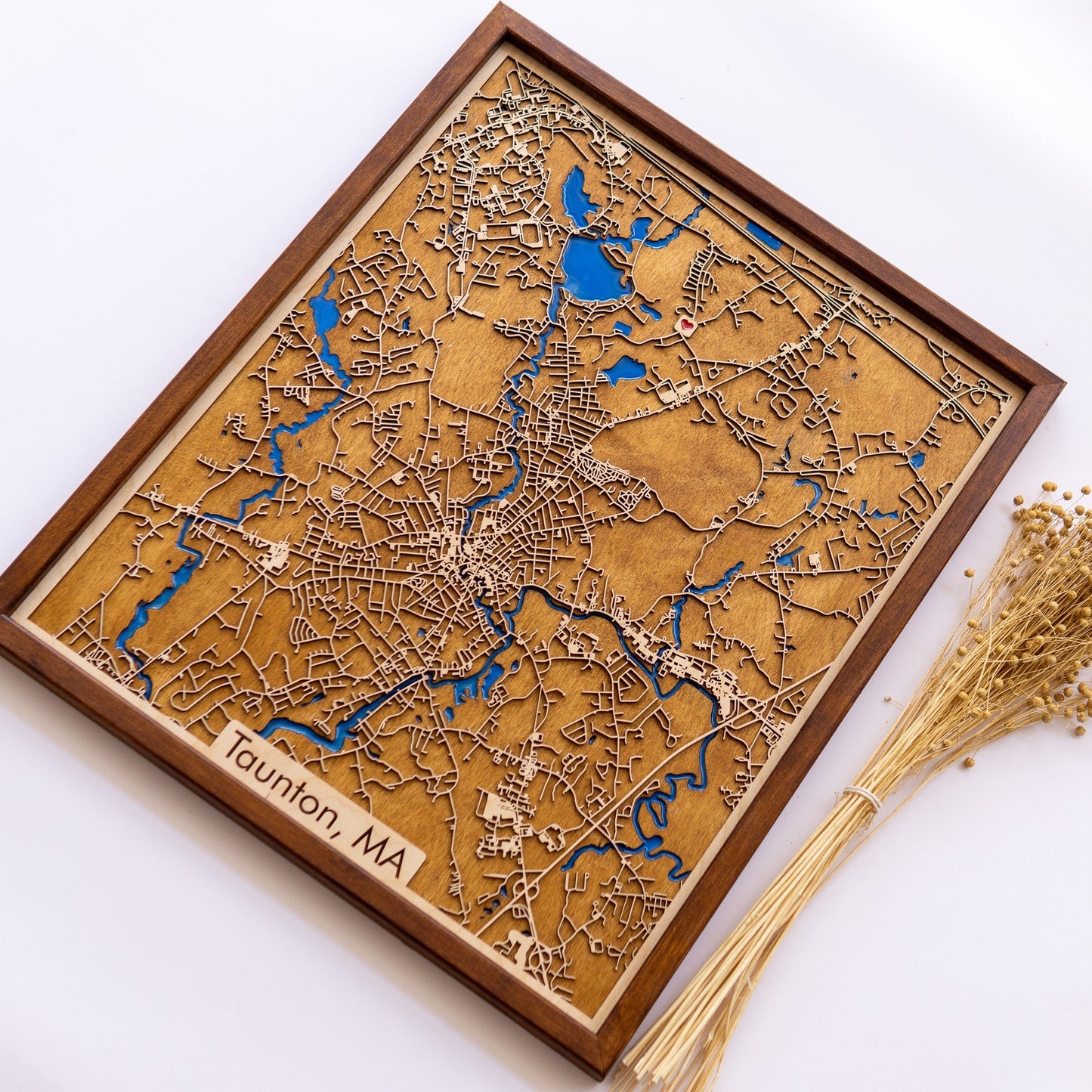 Taunton, MA City Map | Wood & Epoxy - Kutalp