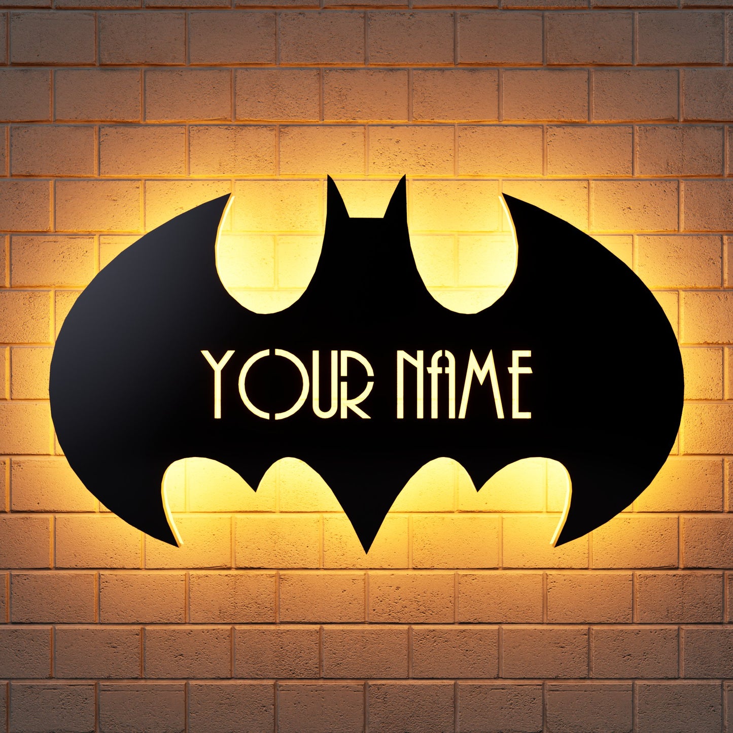 Batman Personalized Wall Sign, Led Wall Decor - Kutalp