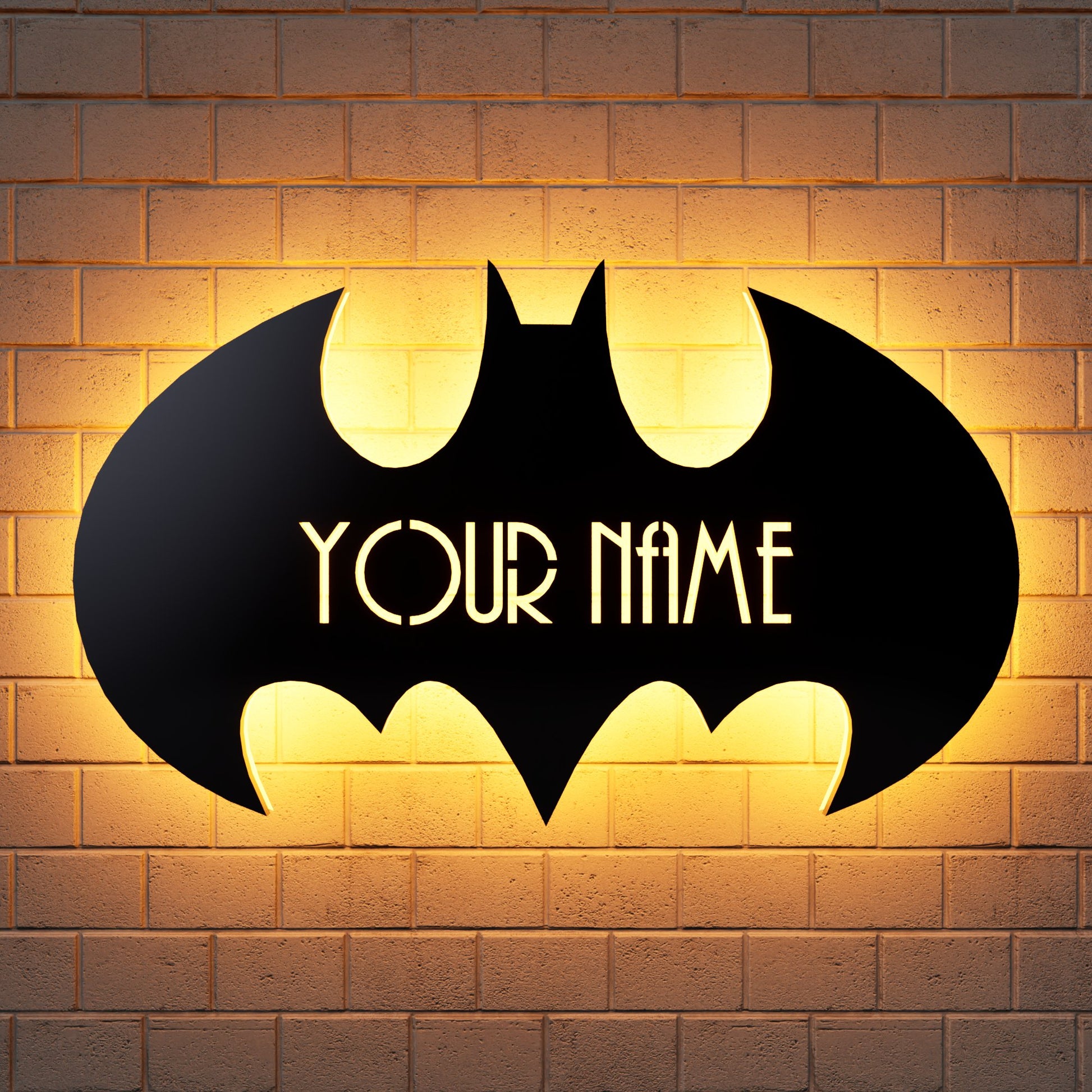 Batman Personalized Wall Sign, Led Wall Decor - Kutalp