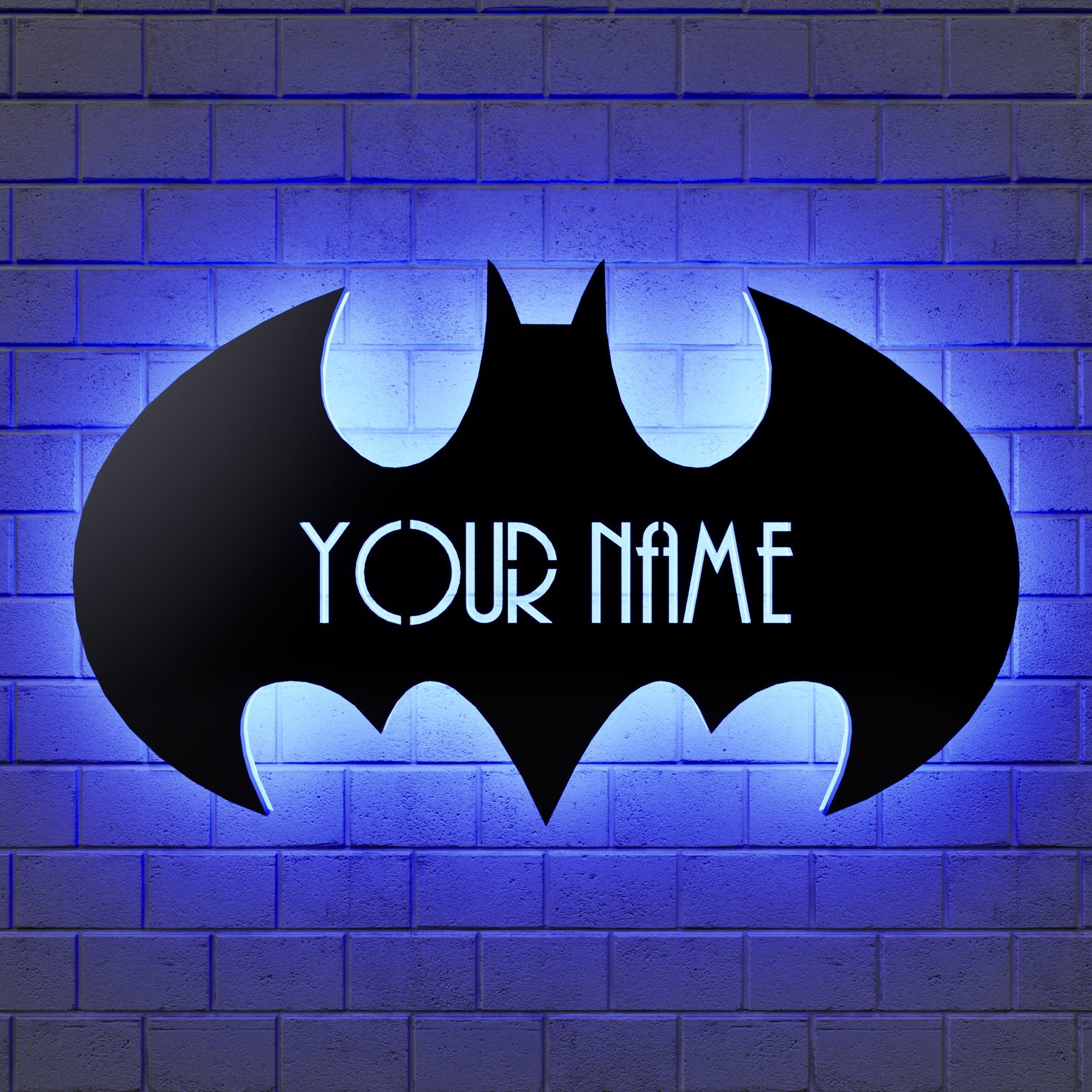 Batman Personalized Wall Sign, Led Wall Decor - Kutalp
