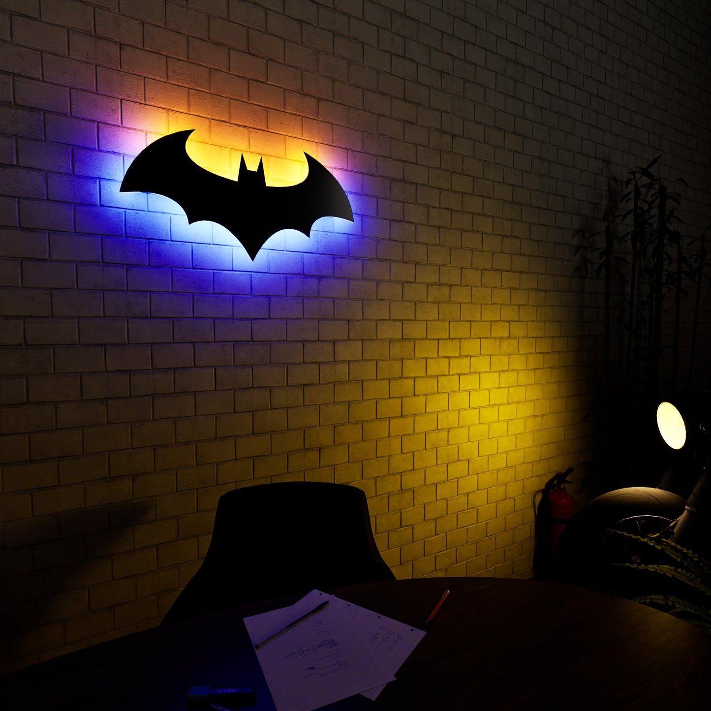 Batman Wall Sign, Led Wall Decor - Kutalp