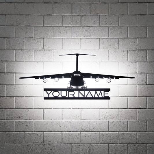 Cargo Aircraft RGB Led Wall Sign Personalized - Kutalp