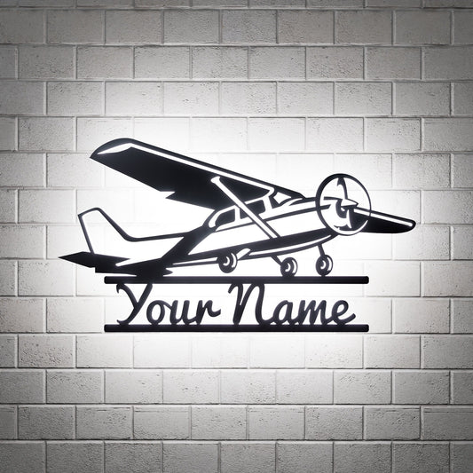 Cessna Aircraft RGB Led Wall Sign Personalized - Kutalp