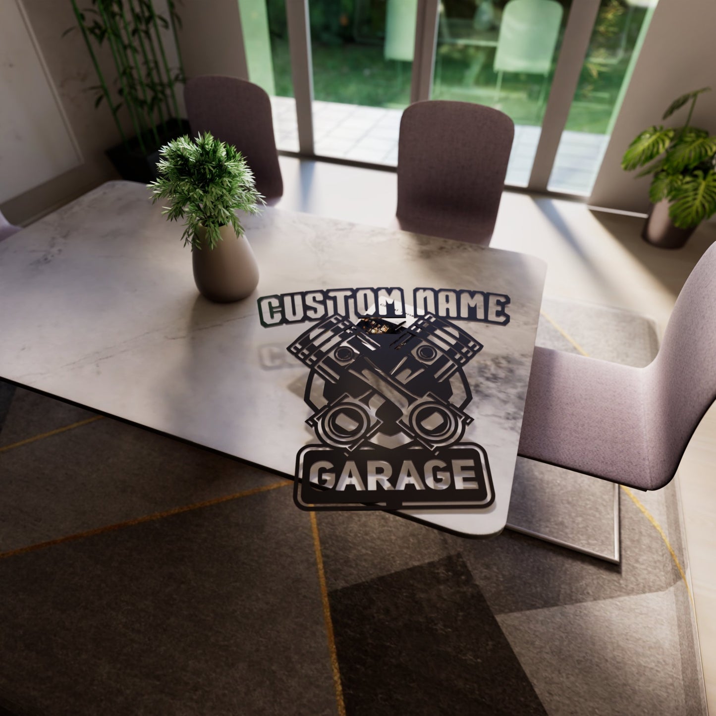 Custom Garage Metal RGB Led Wall Sign Personalized - Kutalp