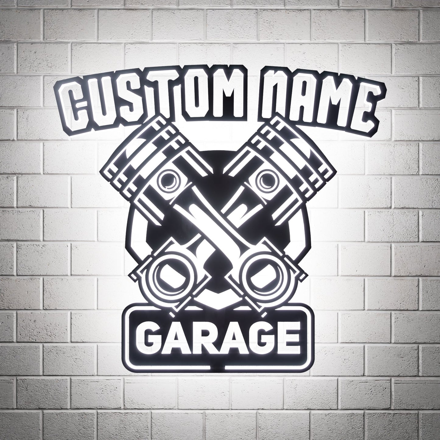 Custom Garage Metal RGB Led Wall Sign Personalized - Kutalp