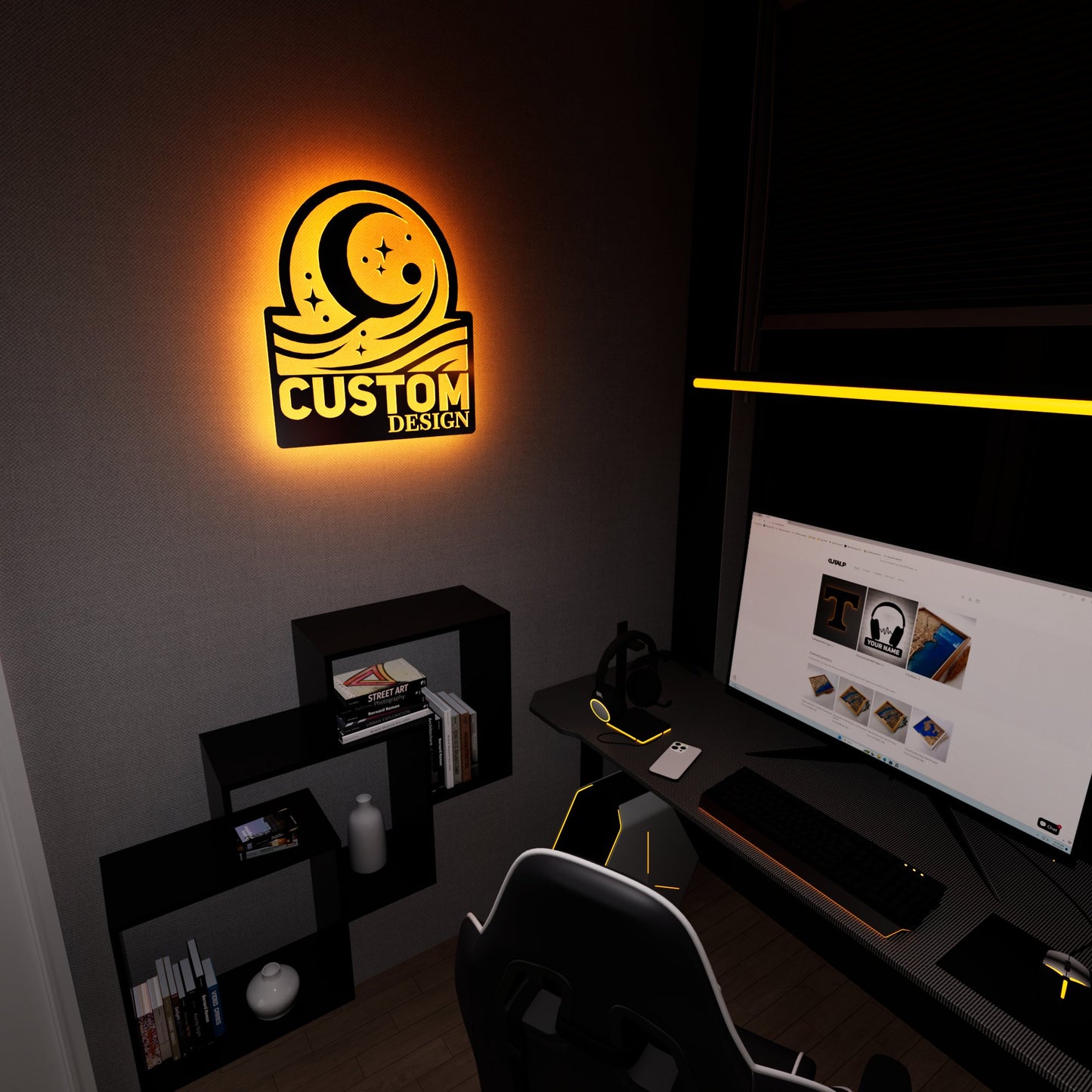 Custom Logo Design RGB Led Wall Sign - Kutalp