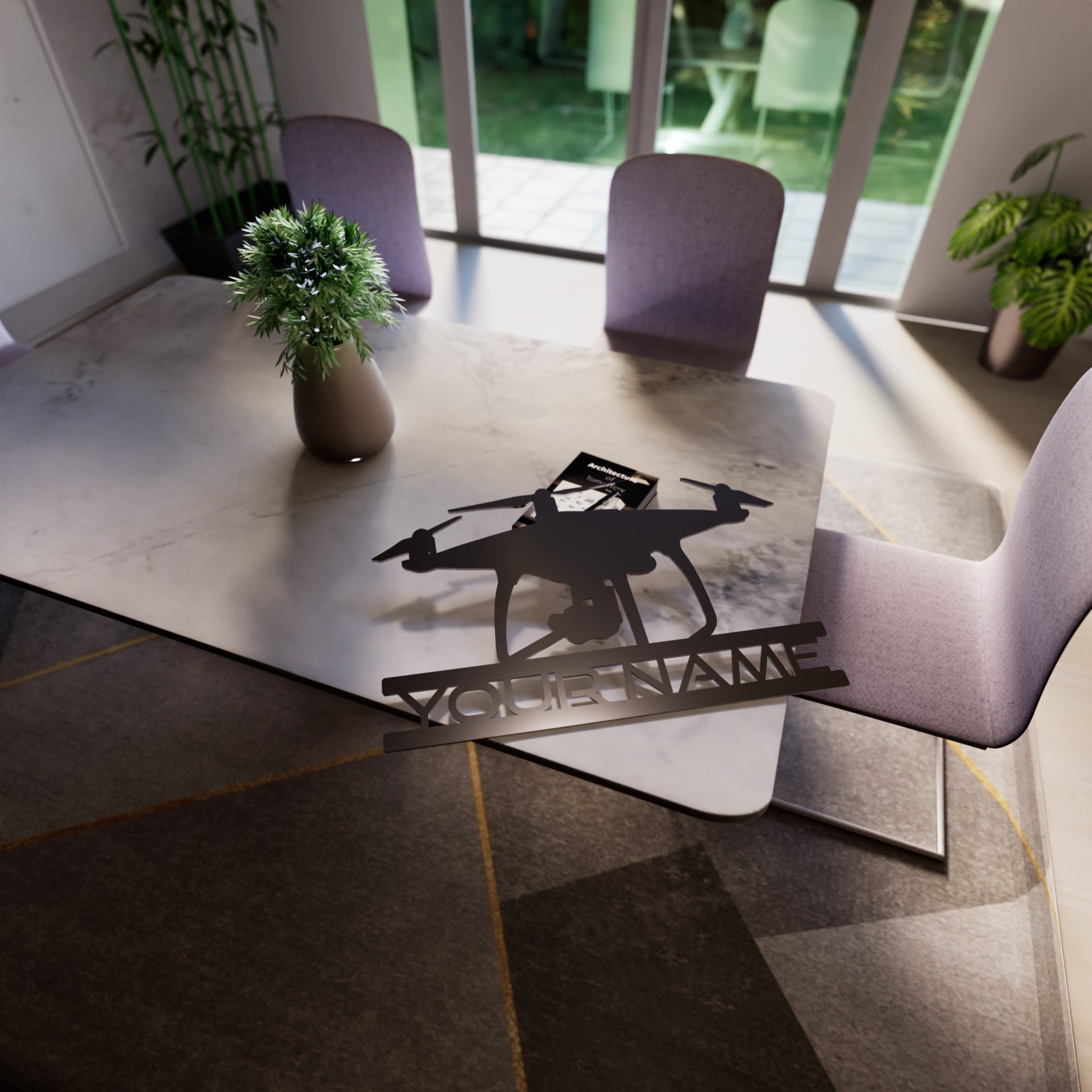 Drone Led Wall Sign Personalized - RGB Lighted - Kutalp