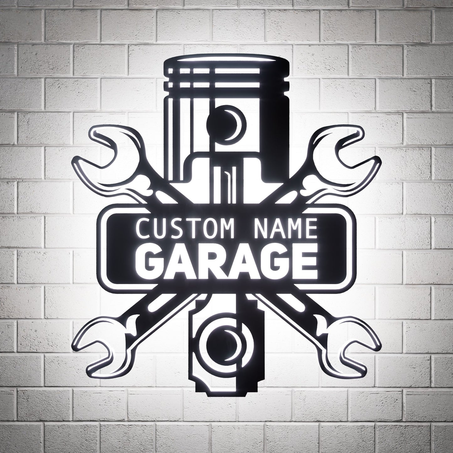 Garage Metal RGB Led Wall Sign Personalized - Kutalp
