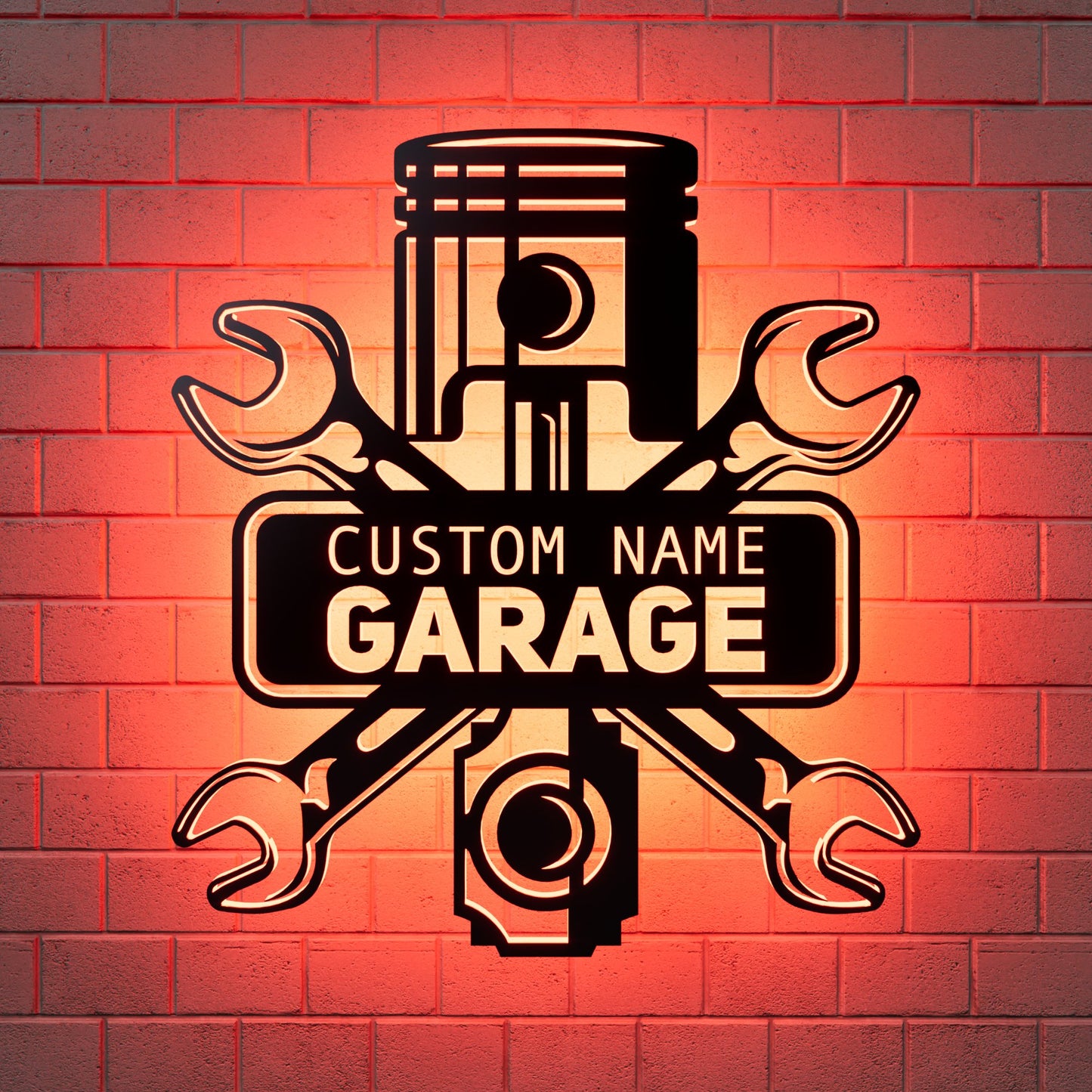 Garage Metal RGB Led Wall Sign Personalized - Kutalp