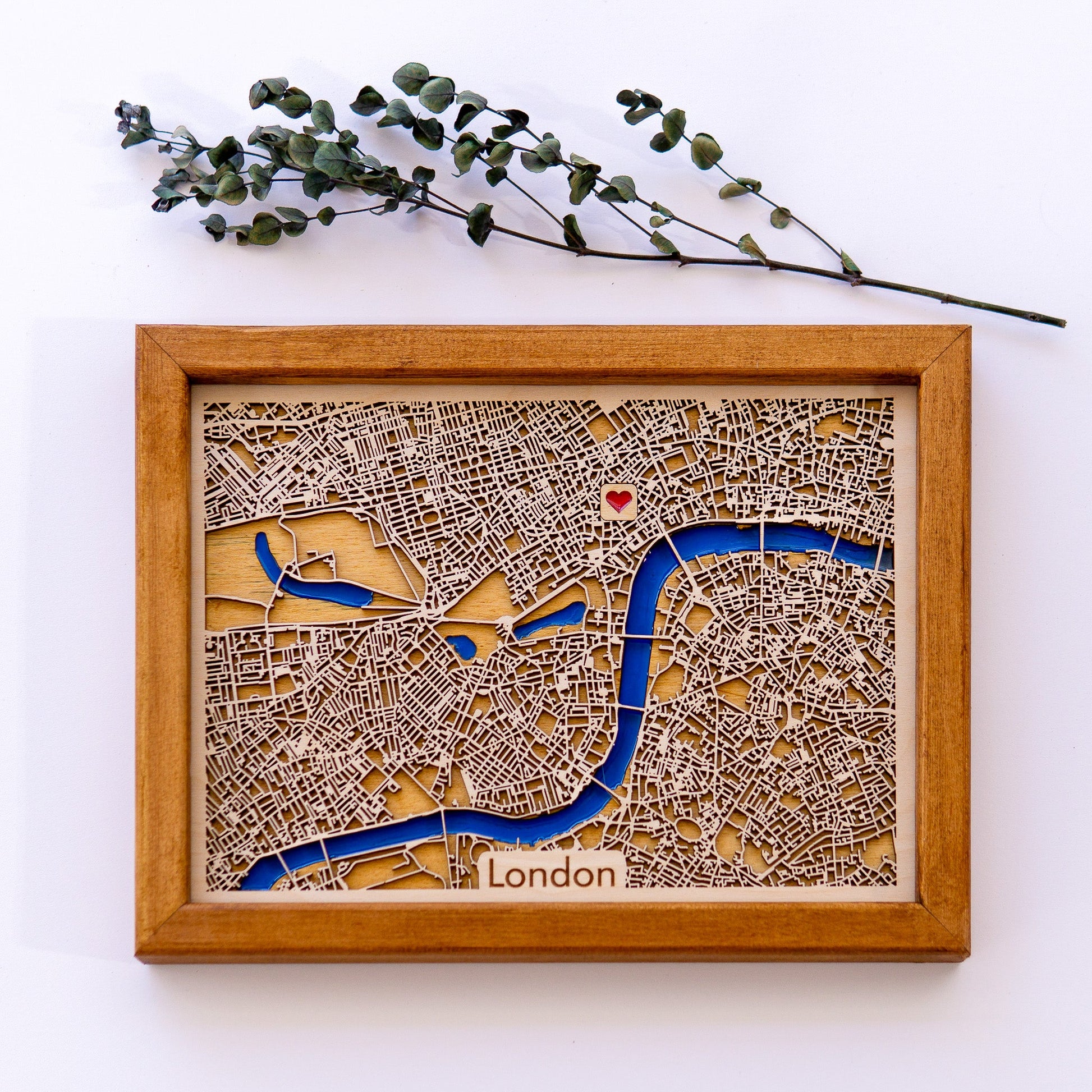 London Wooden City Map | Wood & Epoxy - Kutalp