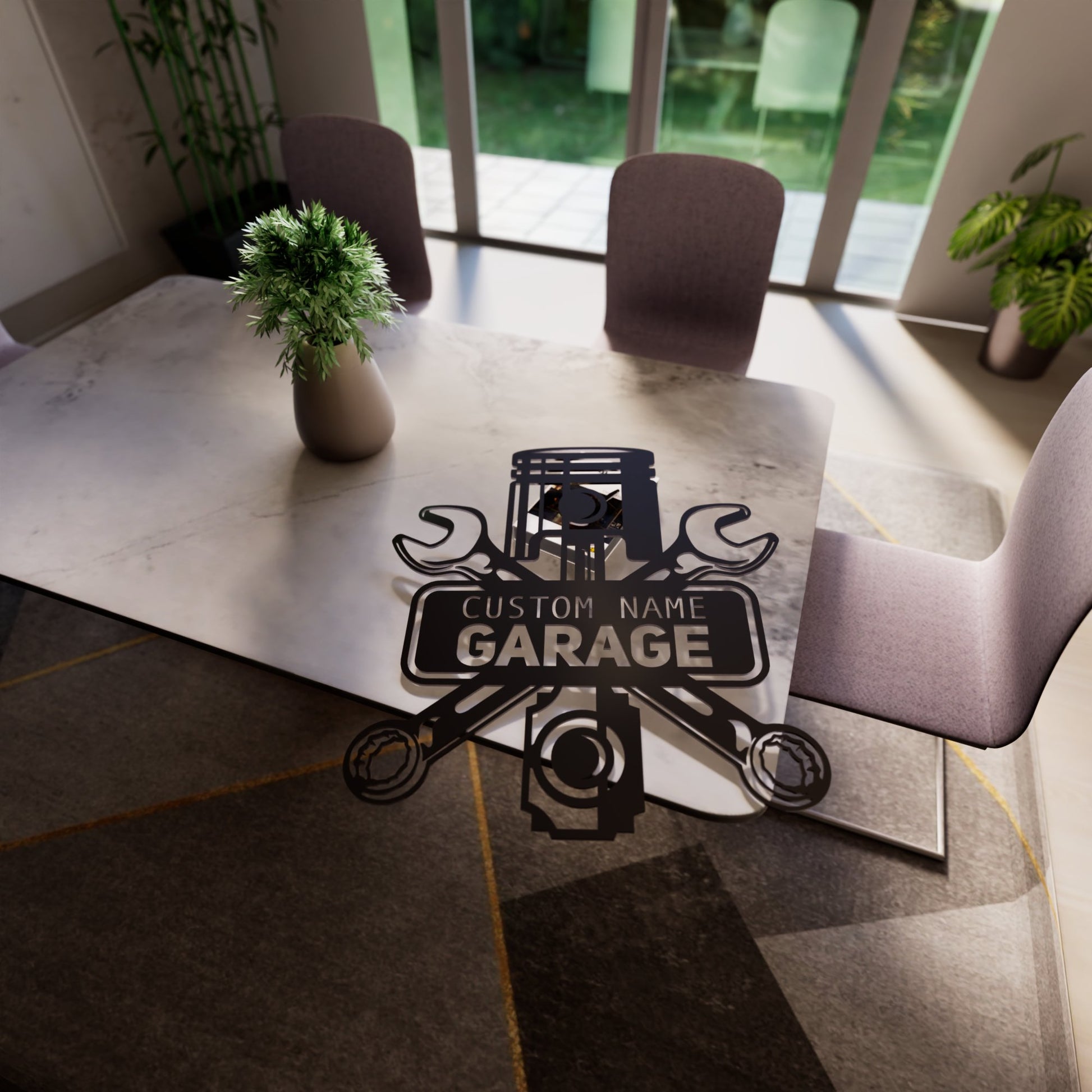 Mechanic Workshop Metal RGB Led Wall Sign Personalized - Kutalp