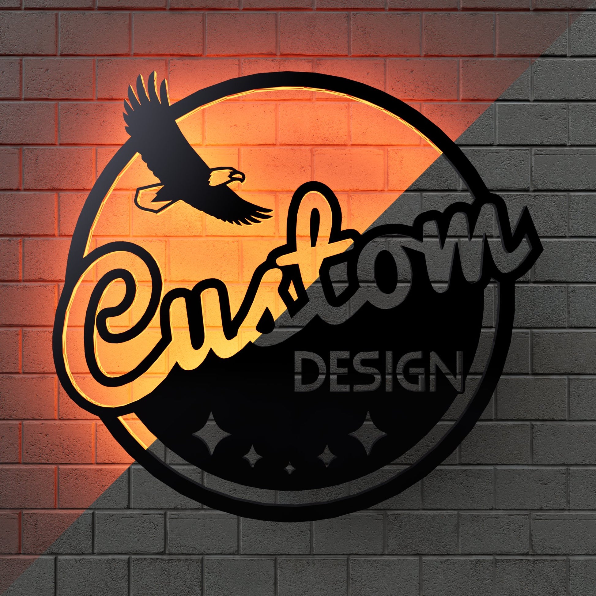 Personalized Business Logo Design RGB Led Wall Sign - Kutalp