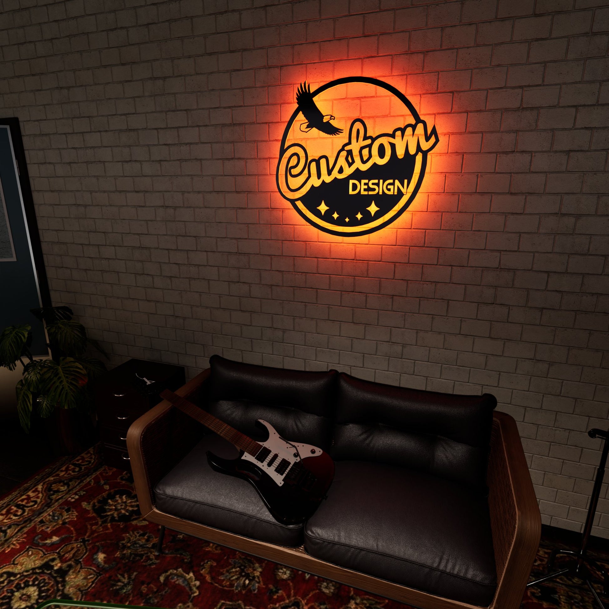 Personalized Business Logo Design RGB Led Wall Sign - Kutalp