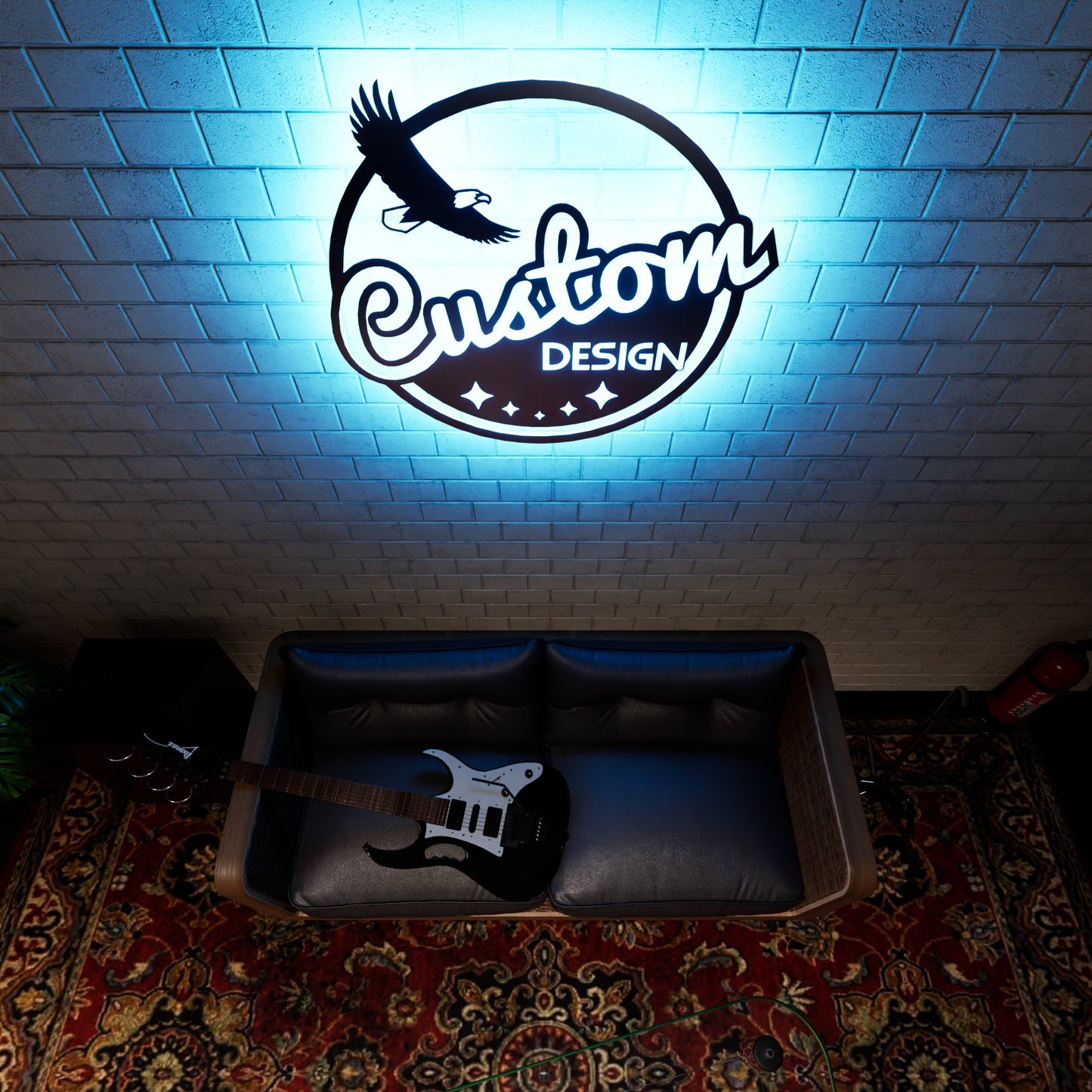 Personalized Business Logo Design RGB Led Wall Sign - Kutalp