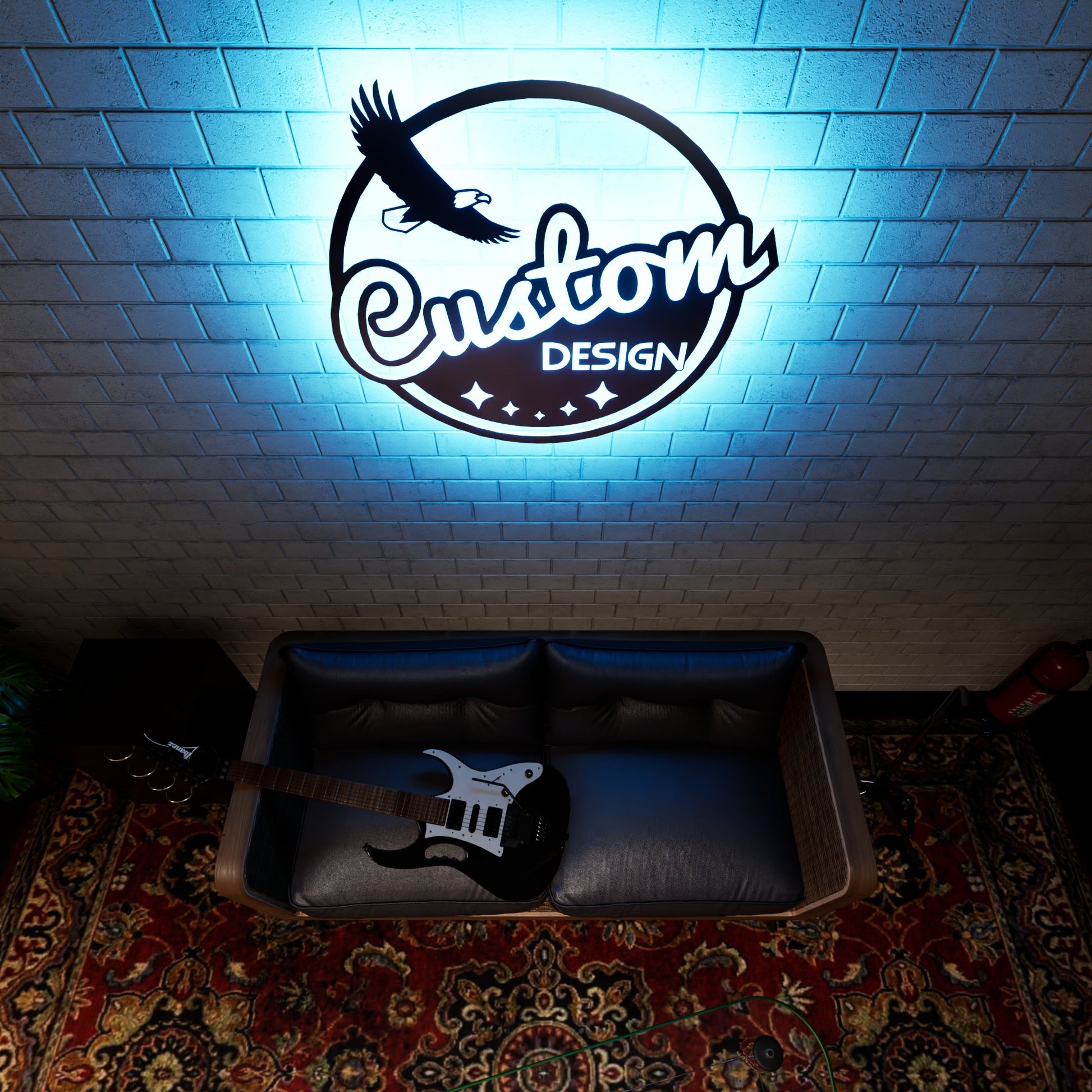 Personalized Business Logo Design RGB Led Wall Sign - Kutalp