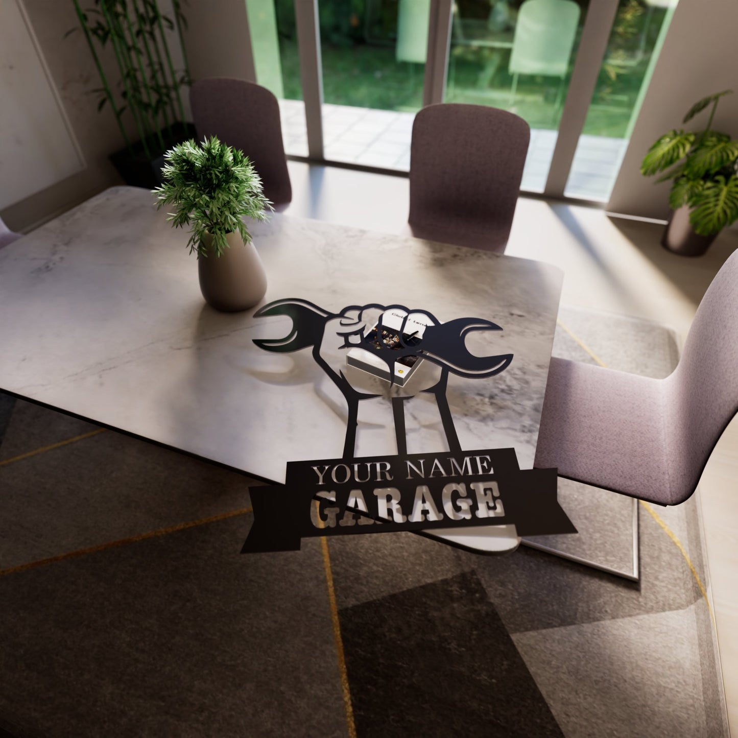 Repairman Wrench Metal RGB Led Wall Sign Personalized - Kutalp