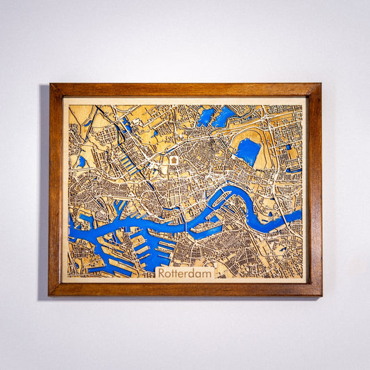 Rotterdam Wood Map | Wood & Epoxy - Kutalp