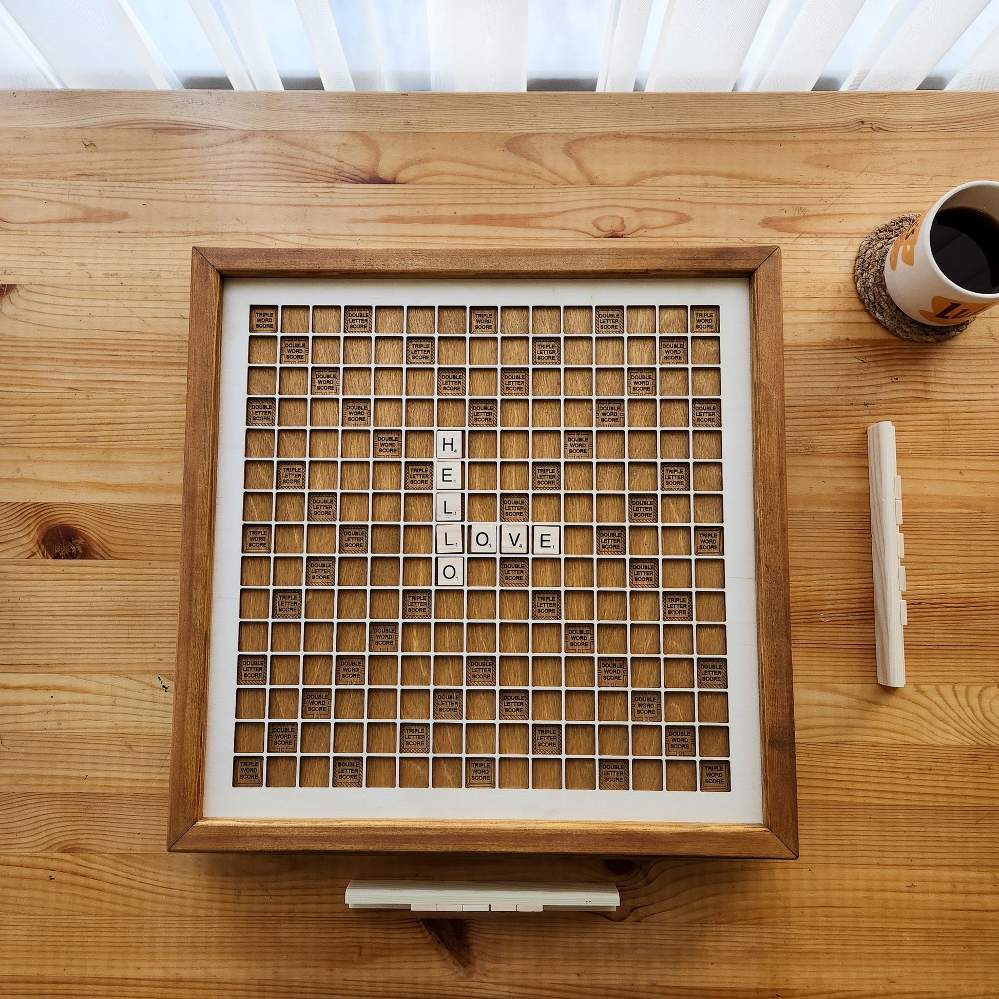 Rustic Word Game Board, Wooden, Game Board - Kutalp