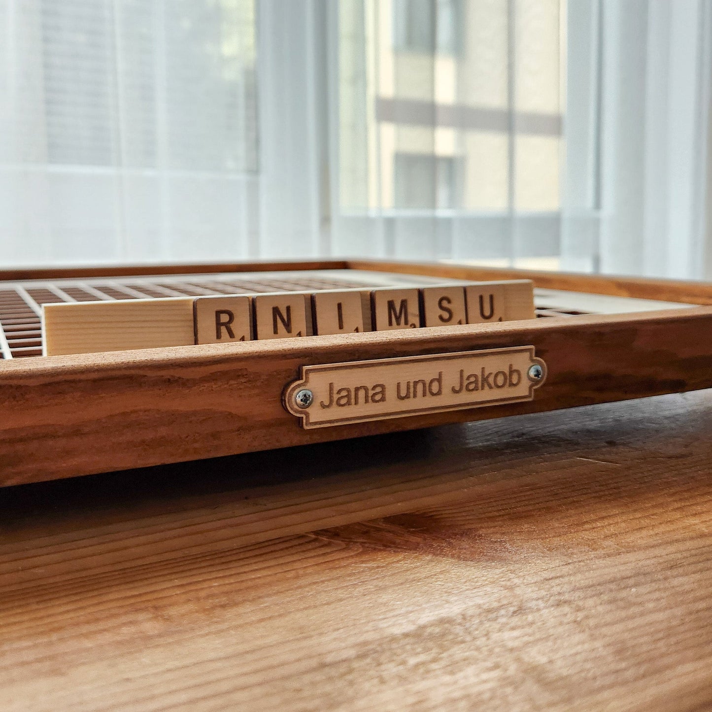 Rustic Word Game Board, Wooden, Game Board - Kutalp