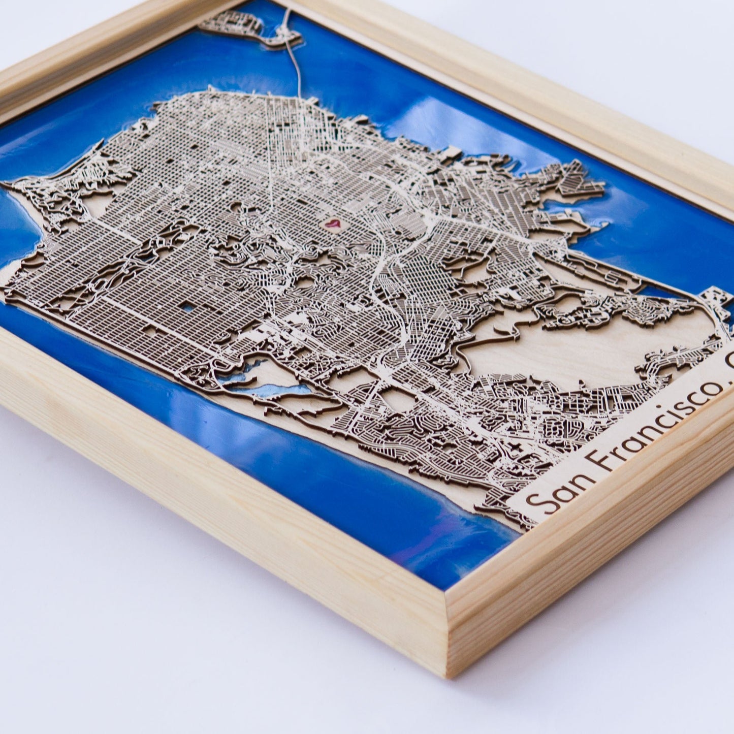 San Francisco, CA City Map | Wood & Epoxy - Kutalp