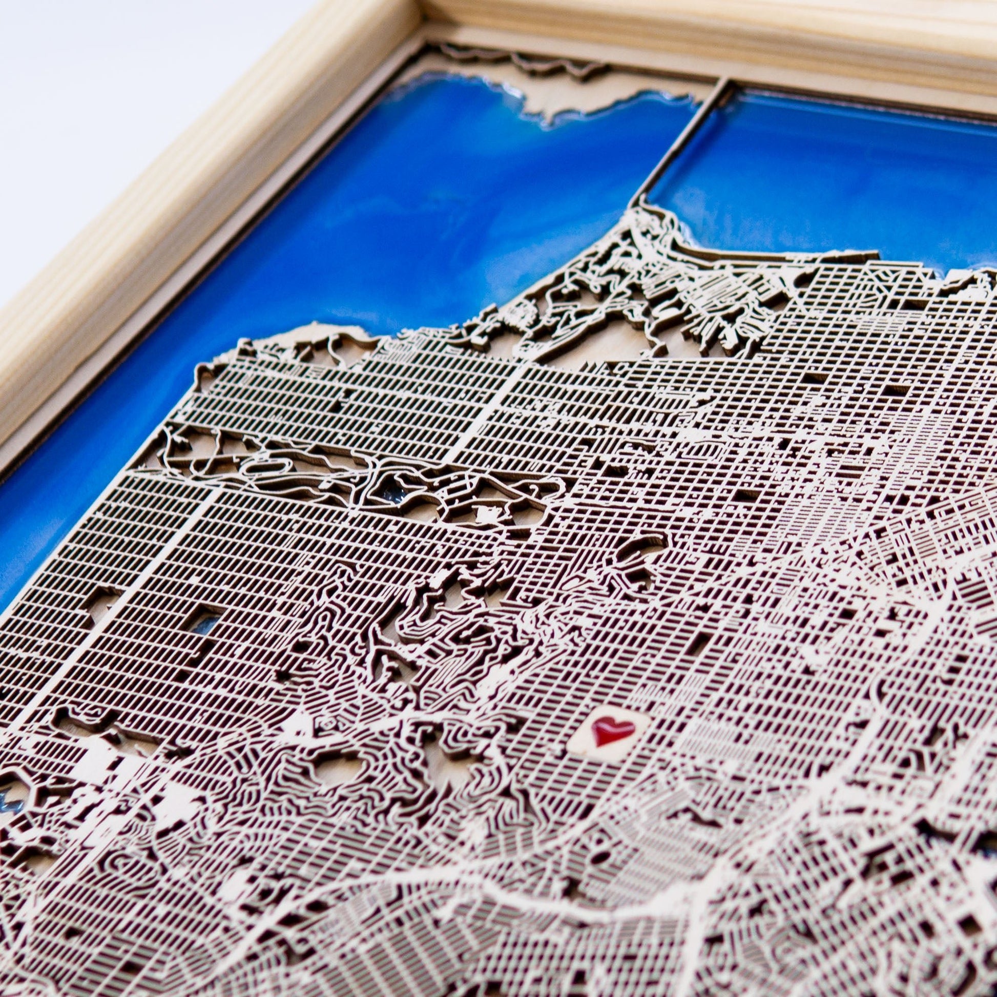 San Francisco, CA City Map | Wood & Epoxy - Kutalp
