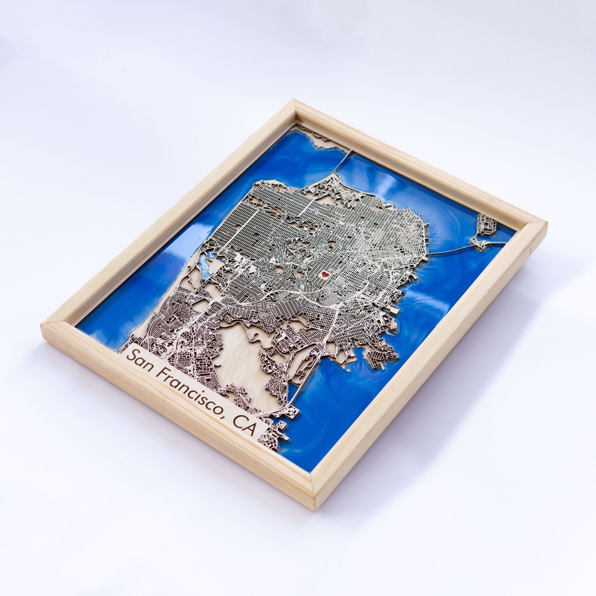 San Francisco, CA City Map | Wood & Epoxy - Kutalp