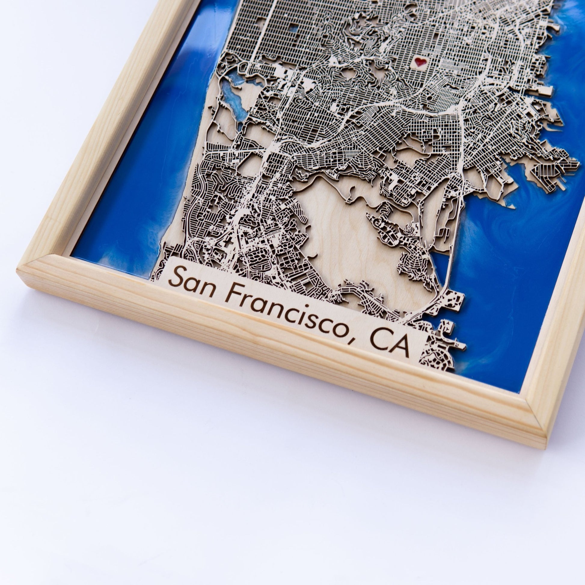 San Francisco, CA City Map | Wood & Epoxy - Kutalp