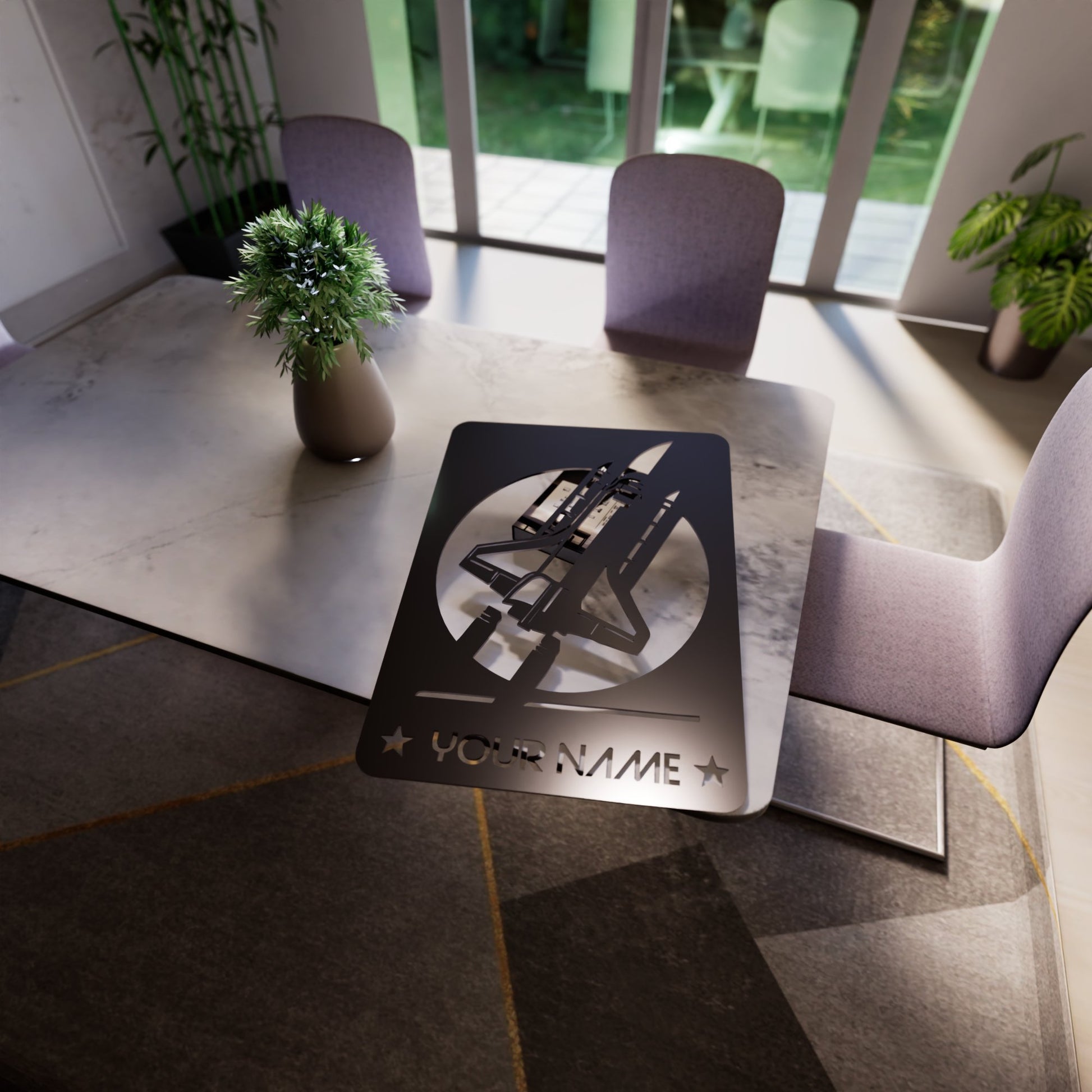 Space Shuttle NASA Led Wall Sign Personalized - RGB Lighted - Kutalp