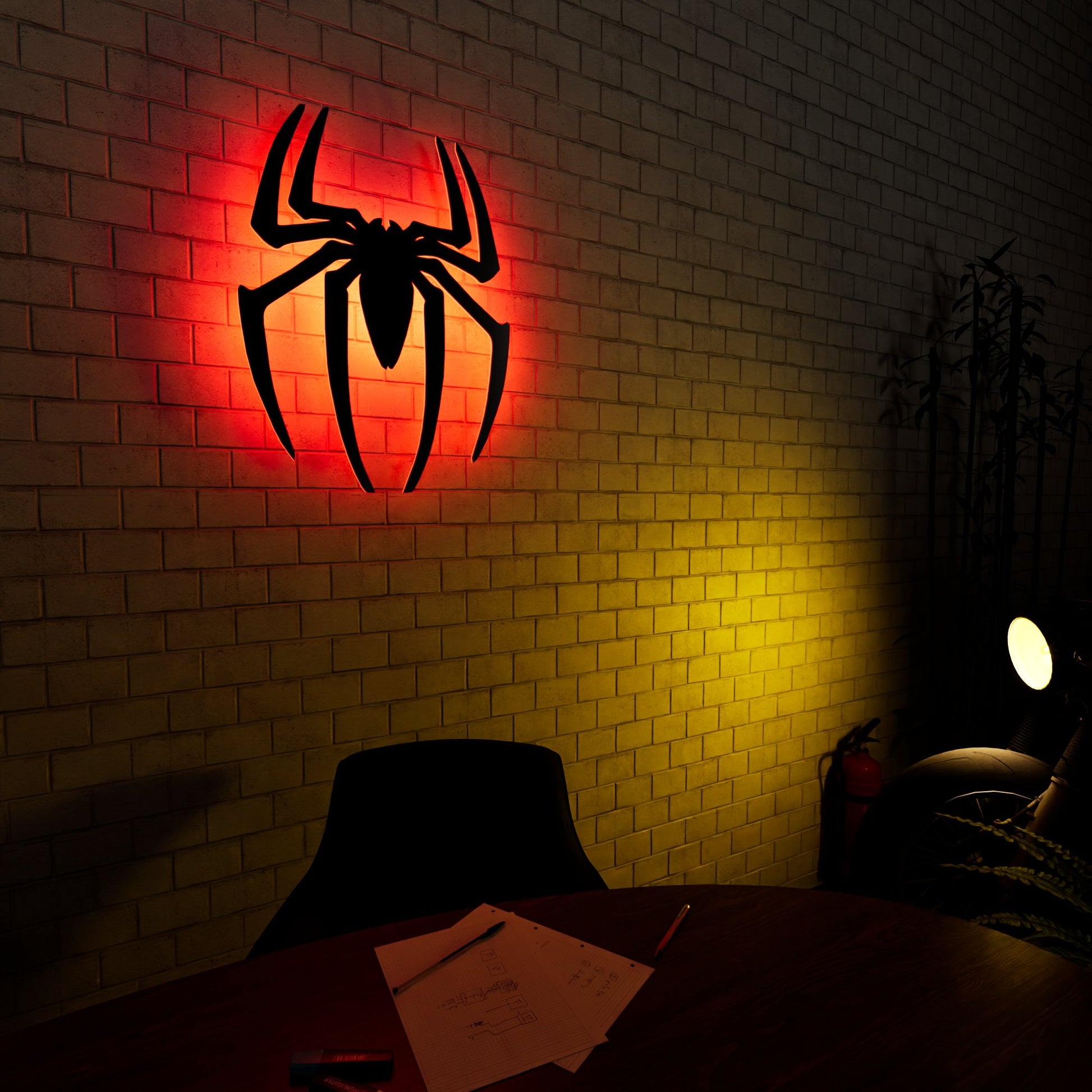Spiderman Wall Sign, Led Wall Decor - Kutalp