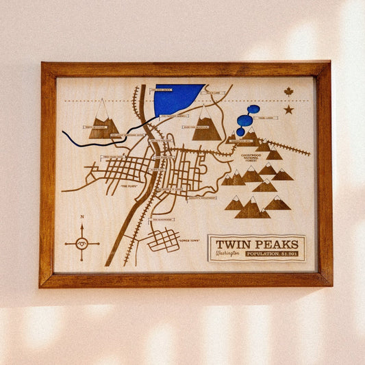 Twin Peaks City Map, Bookhouse Boys, Wood & Epoxy - Kutalp