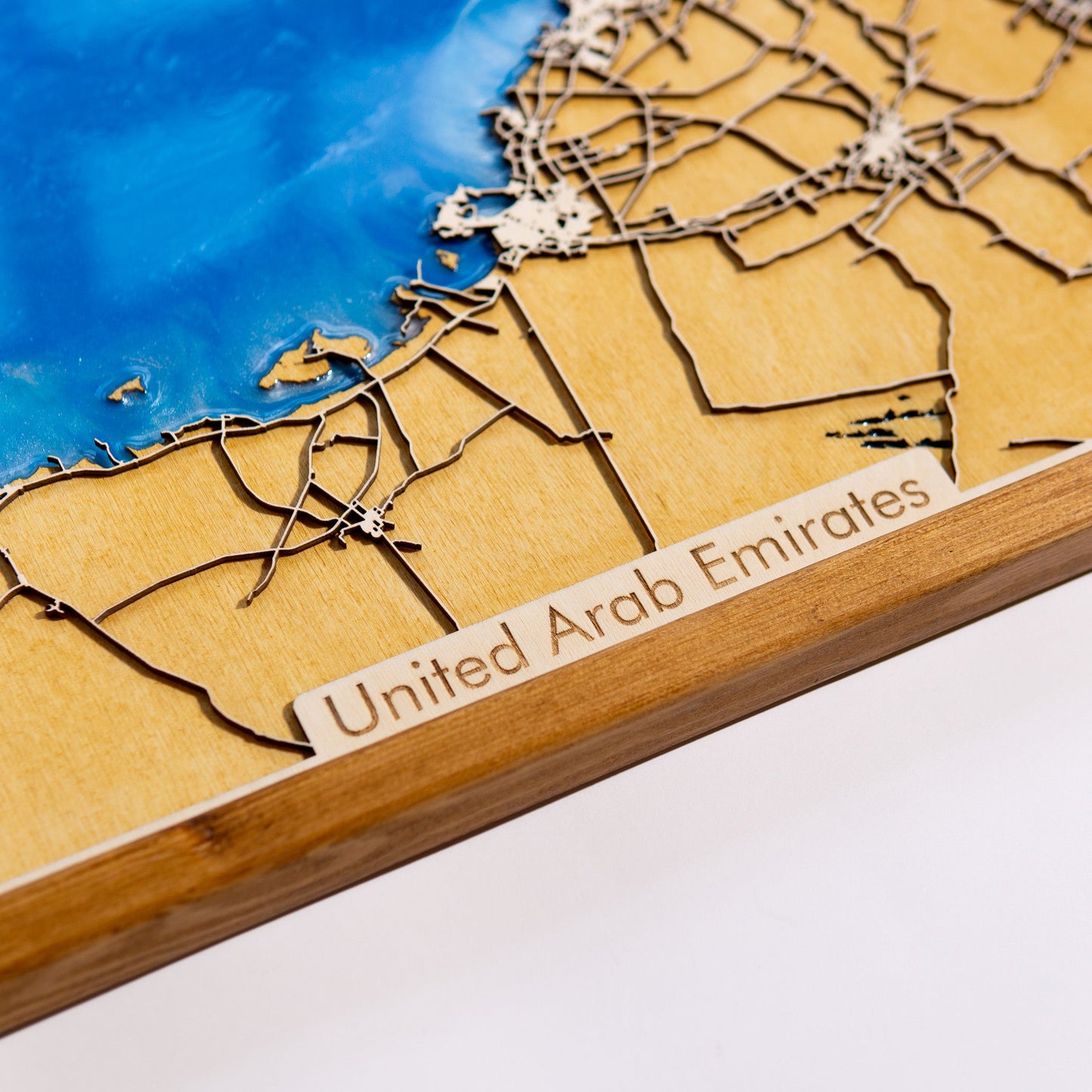 United Arab Emirates City Map | Wood & Epoxy (Copy) - Kutalp