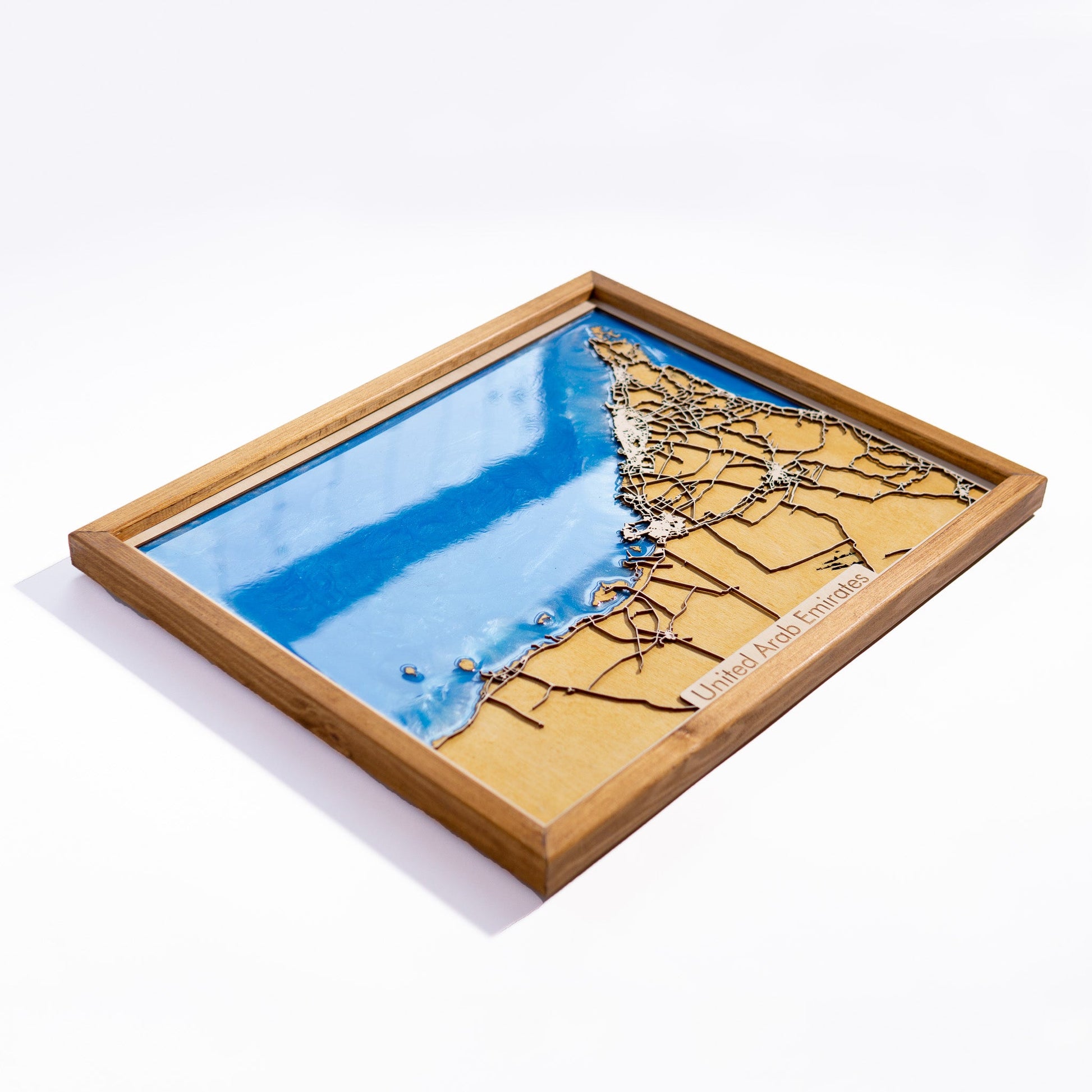 United Arab Emirates City Map | Wood & Epoxy (Copy) - Kutalp