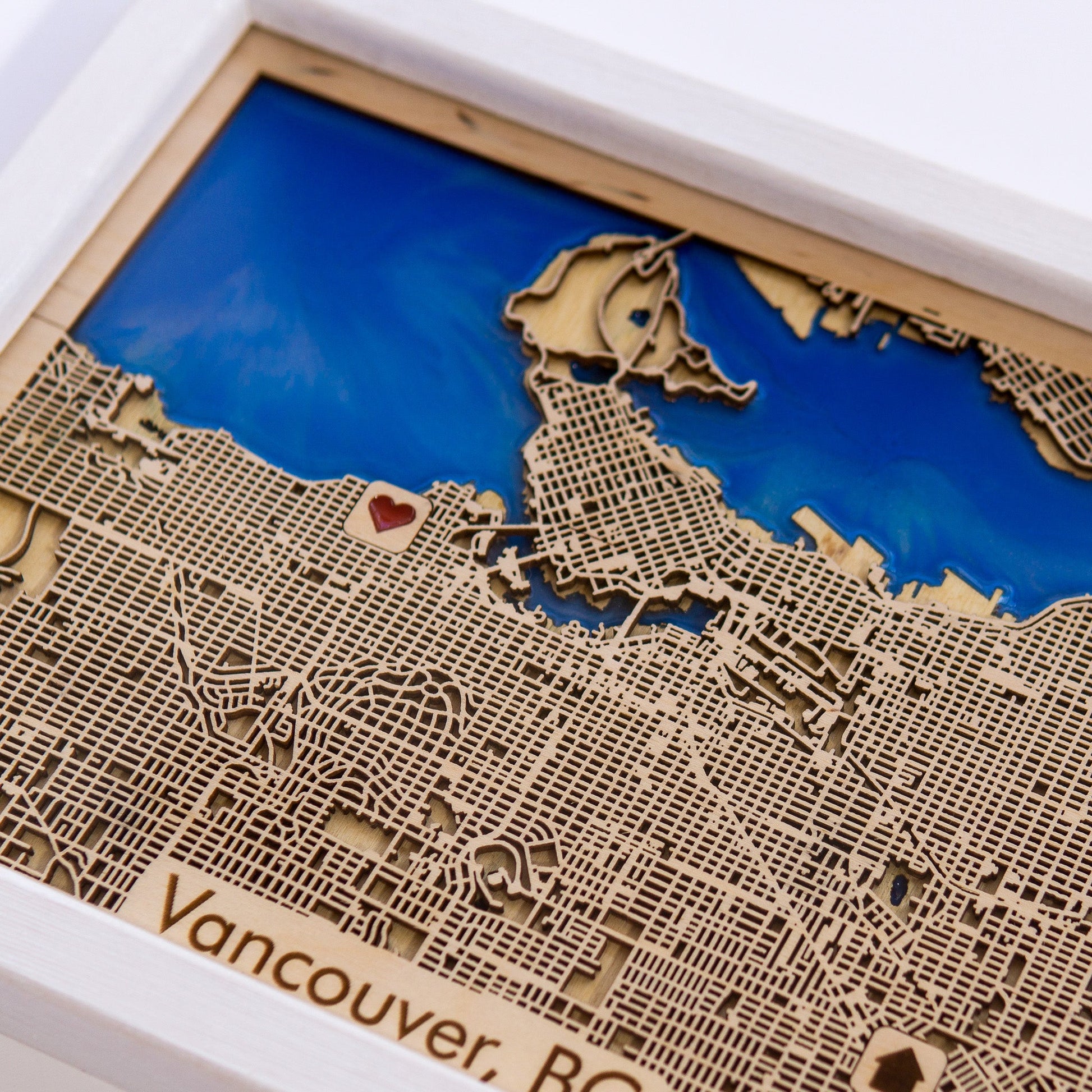 Vancouver, BC City Map | Wood & Epoxy - Kutalp