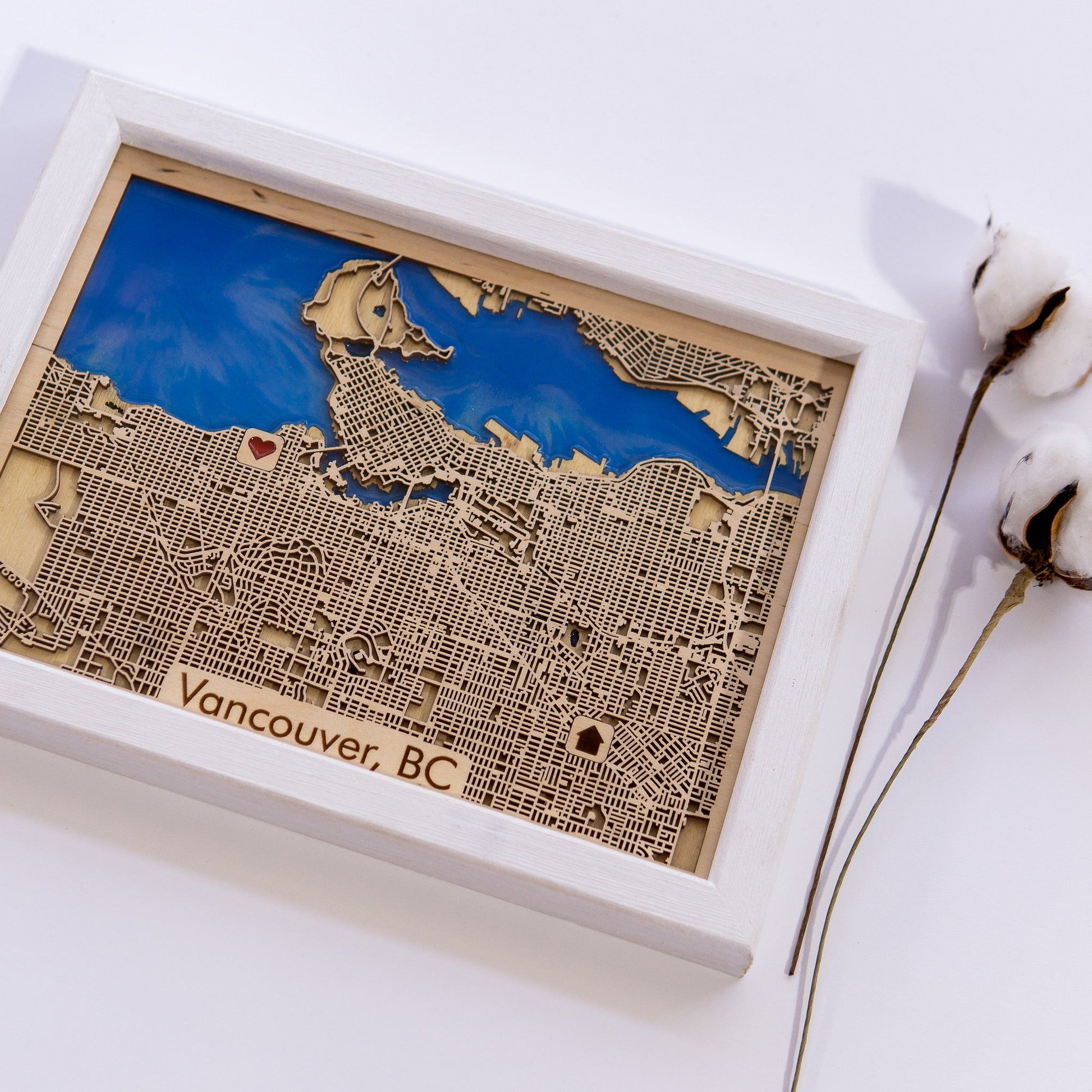 Vancouver, BC City Map | Wood & Epoxy - Kutalp