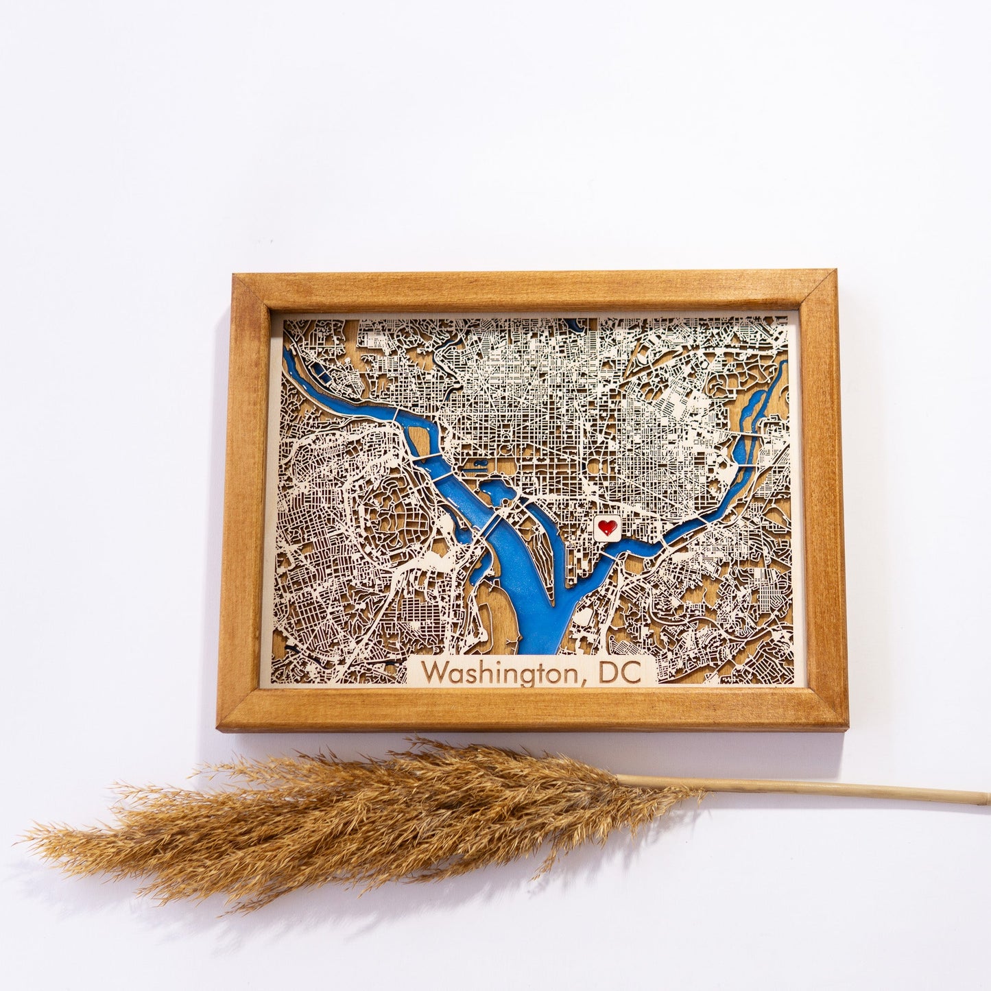 Washington Wooden City Map | Wood & Epoxy - Kutalp