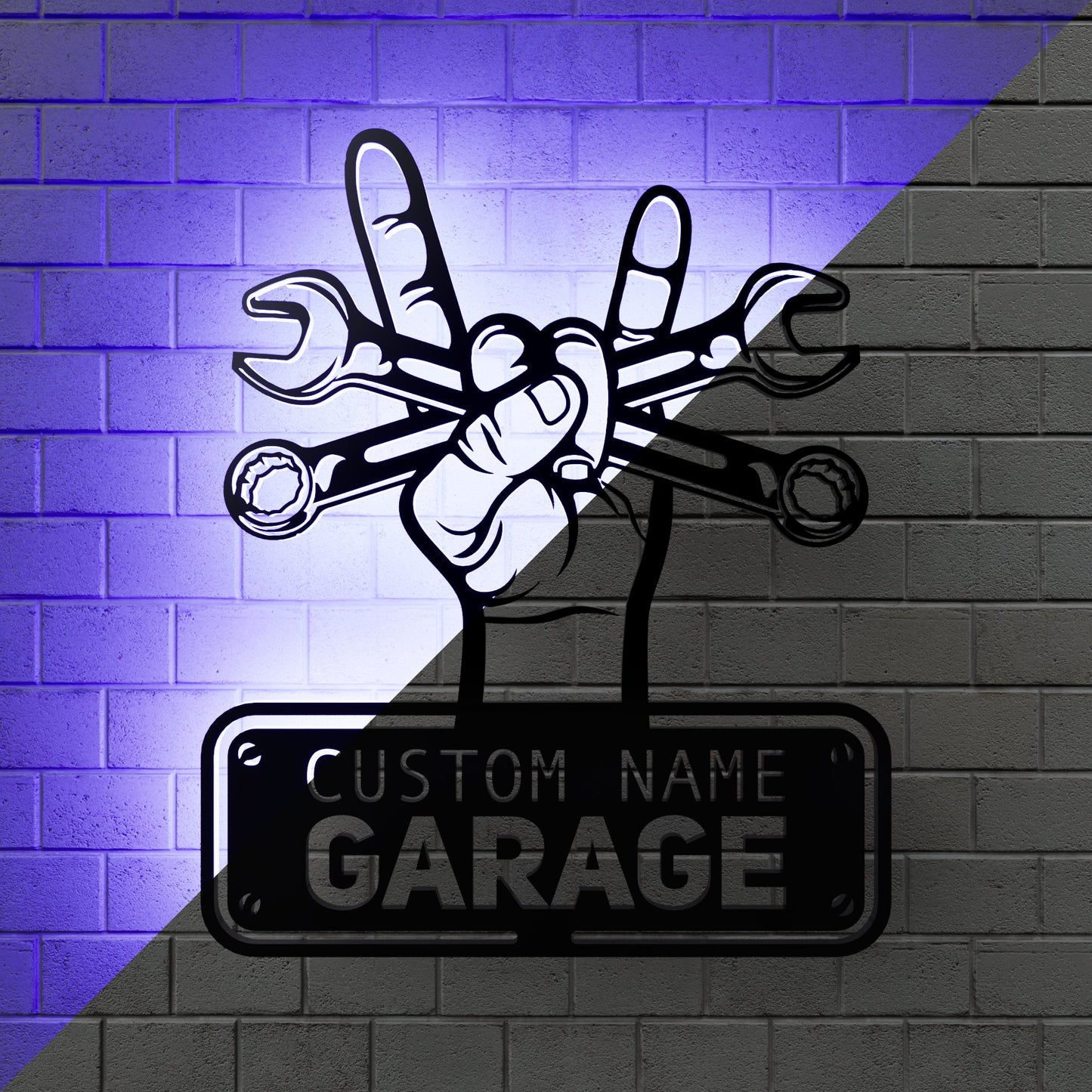 Workshop Metal RGB Led Wall Sign Personalized - Kutalp