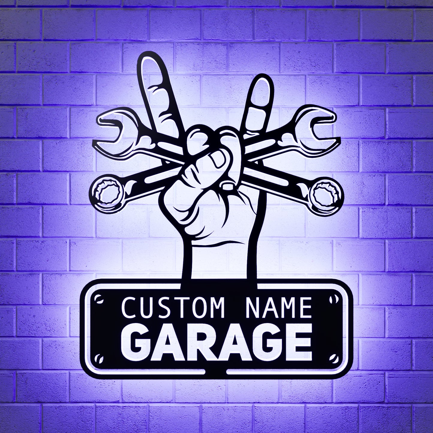 Workshop Metal RGB Led Wall Sign Personalized - Kutalp