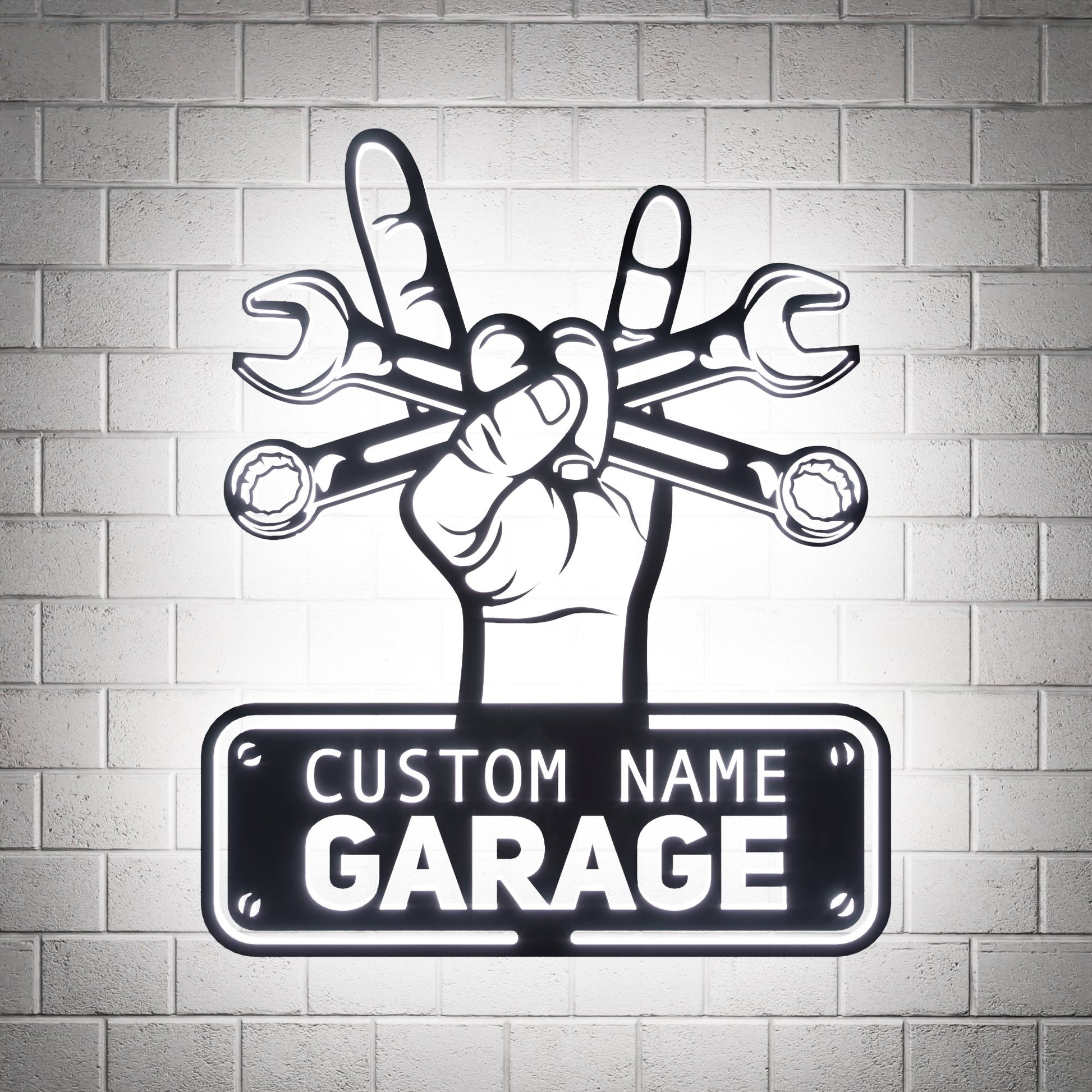 Workshop Metal RGB Led Wall Sign Personalized - Kutalp