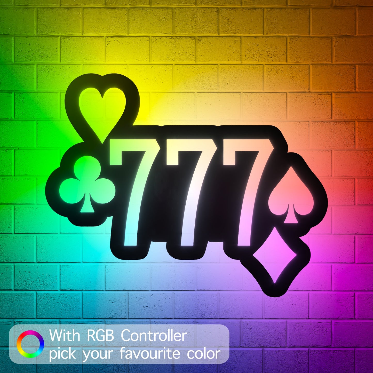 777 Slot Casino RGB Led Wall Sign: Elevate Your Game - Kutalp