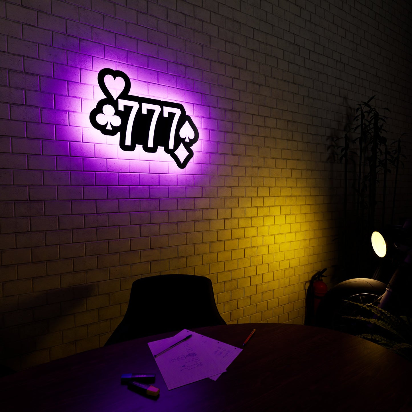 777 Slot Casino RGB Led Wall Sign: Elevate Your Game - Kutalp