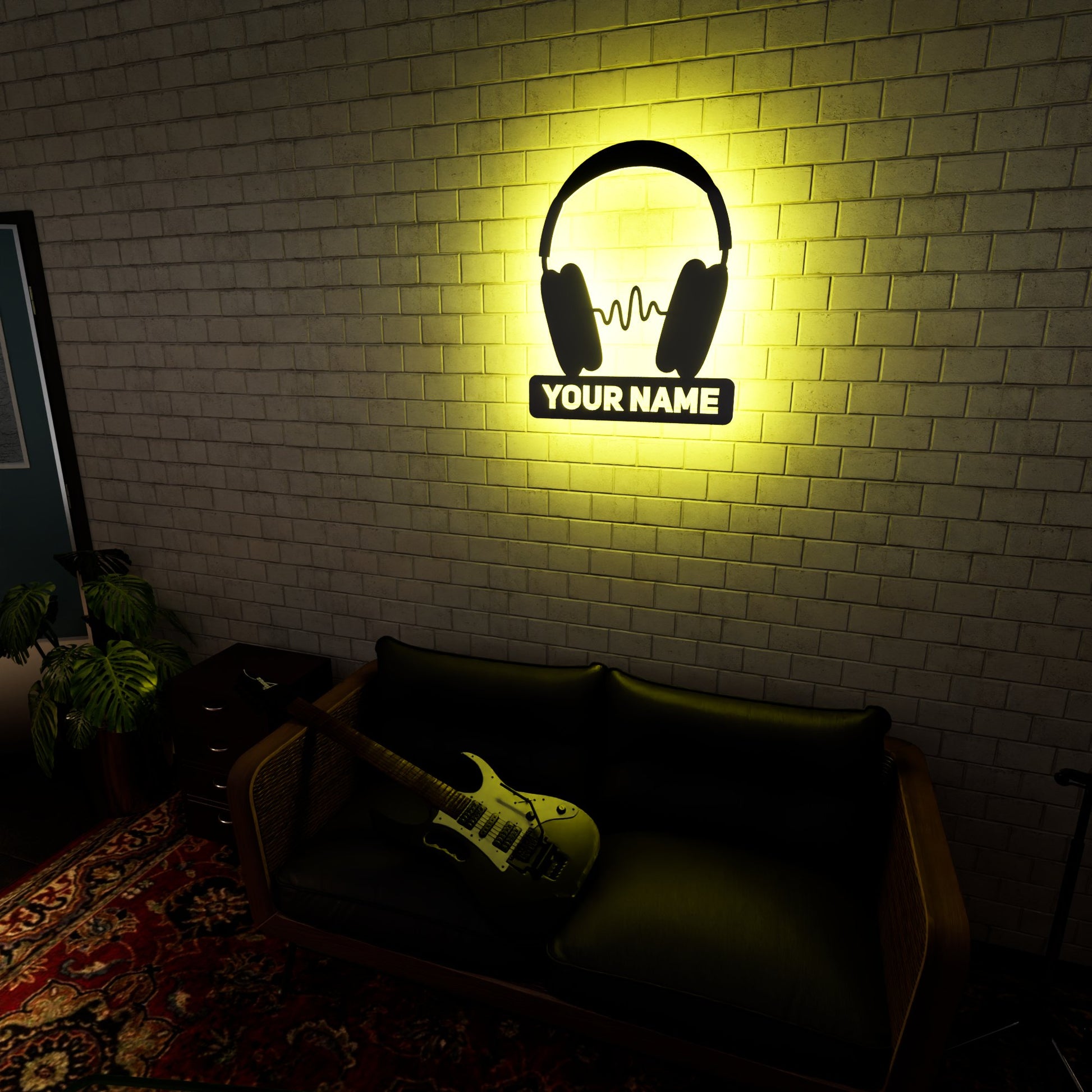 AirPods Max Wave RGB Led Wall Sign Personalized - Kutalp