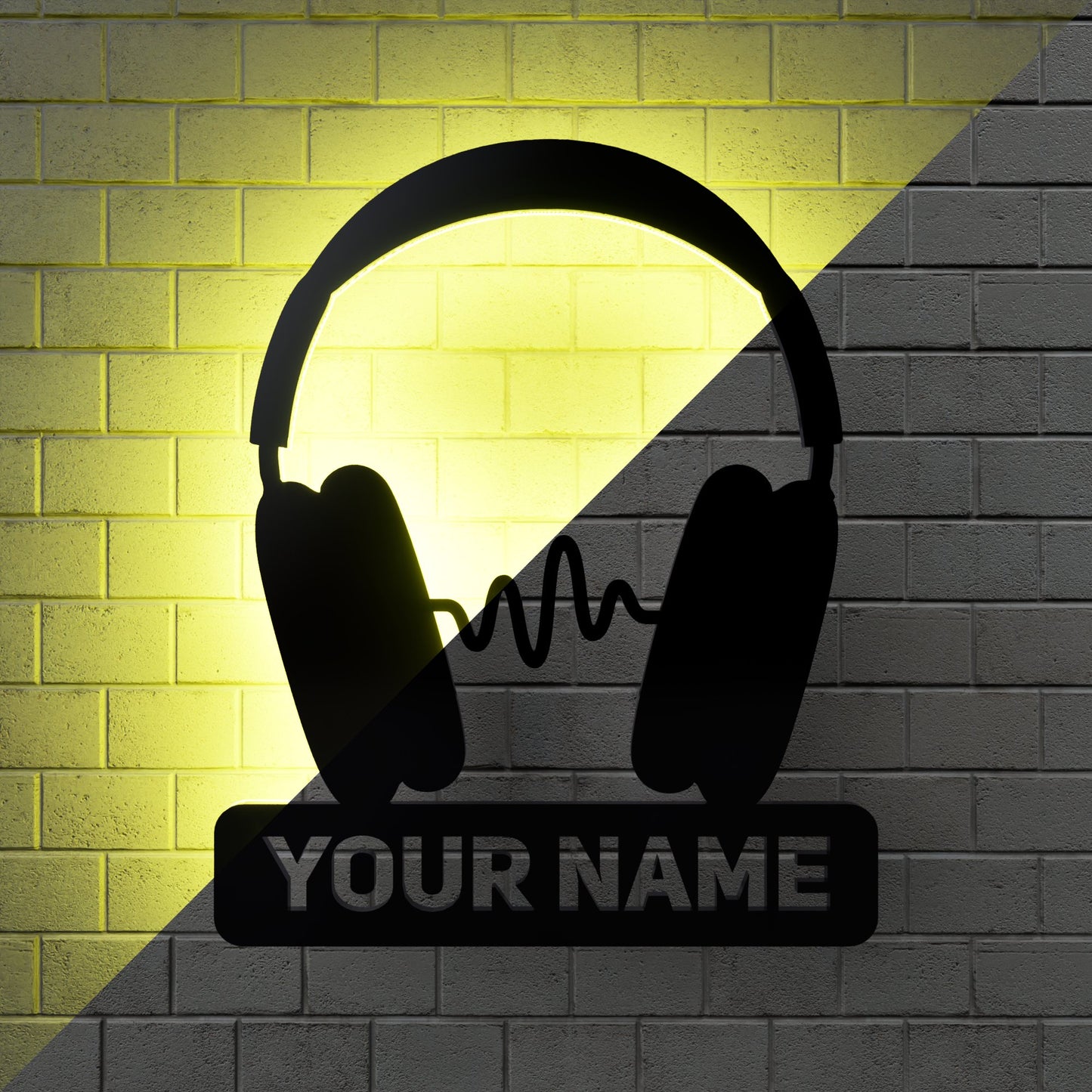 AirPods Max Wave RGB Led Wall Sign Personalized - Kutalp