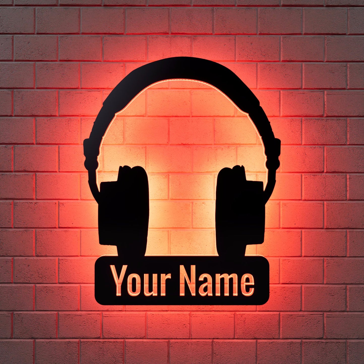 Audio Technica Headphone RGB Led Wall Sign Personalized - Kutalp
