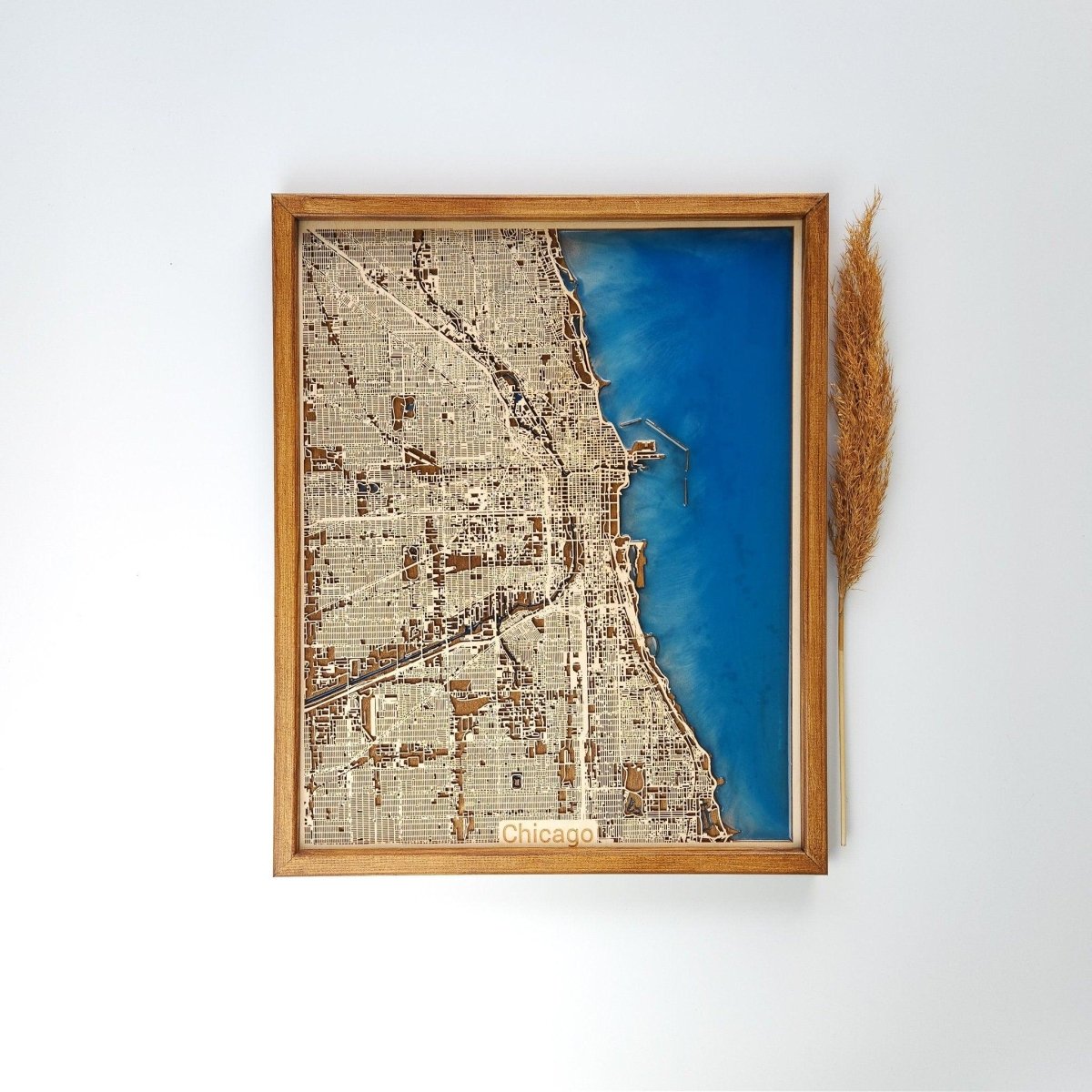 Chicago Wood Map | Wood & Epoxy - Kutalp