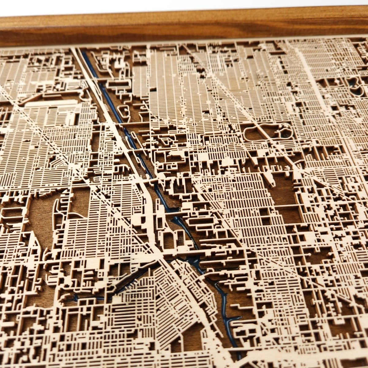 Chicago Wood Map | Wood & Epoxy - Kutalp