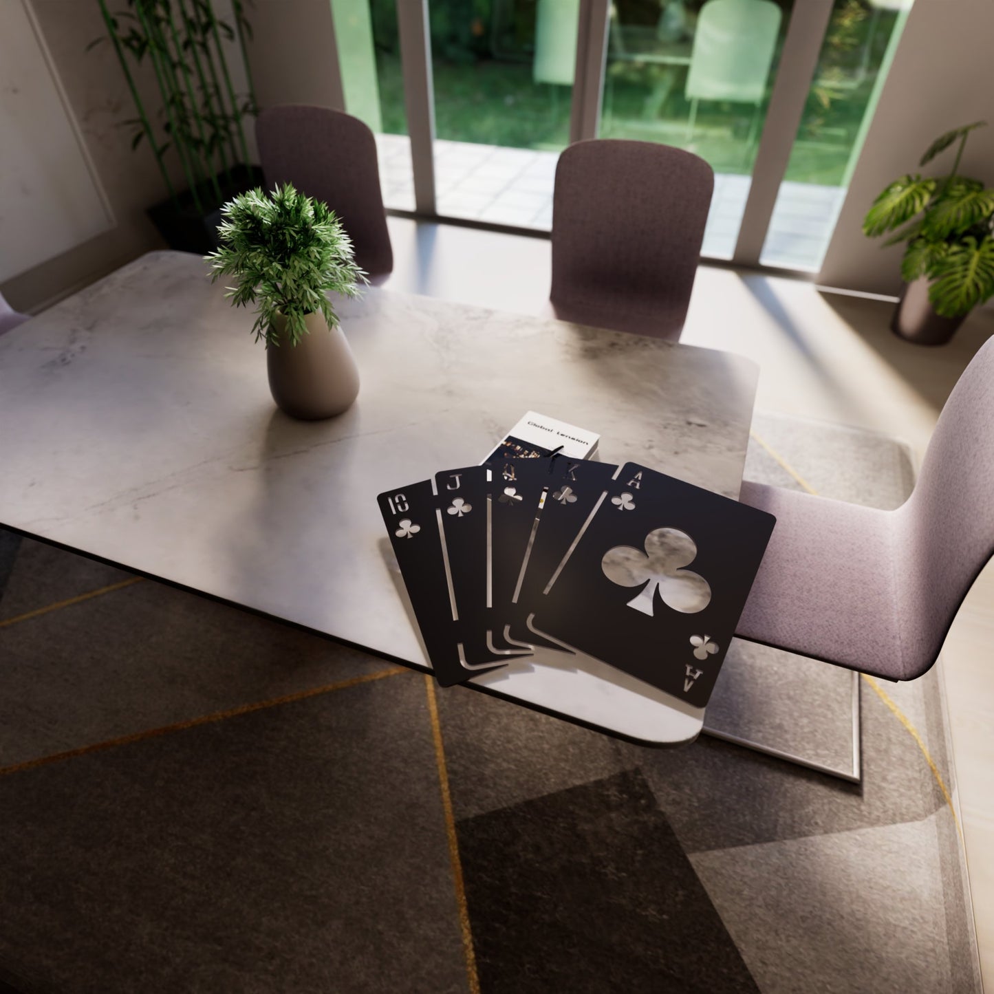 Clubs Royal Flush RGB Led Wall Sign: Poker - Kutalp