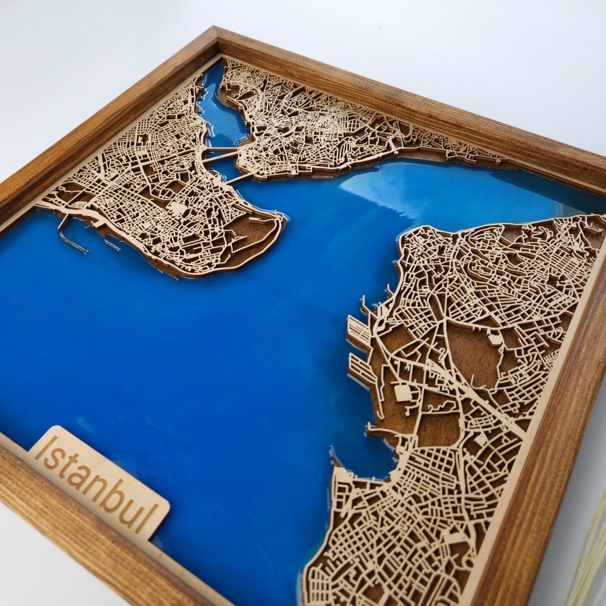 Custom City Maps Wood and Epoxy - Unique Wedding And Anniversary - Kutalp