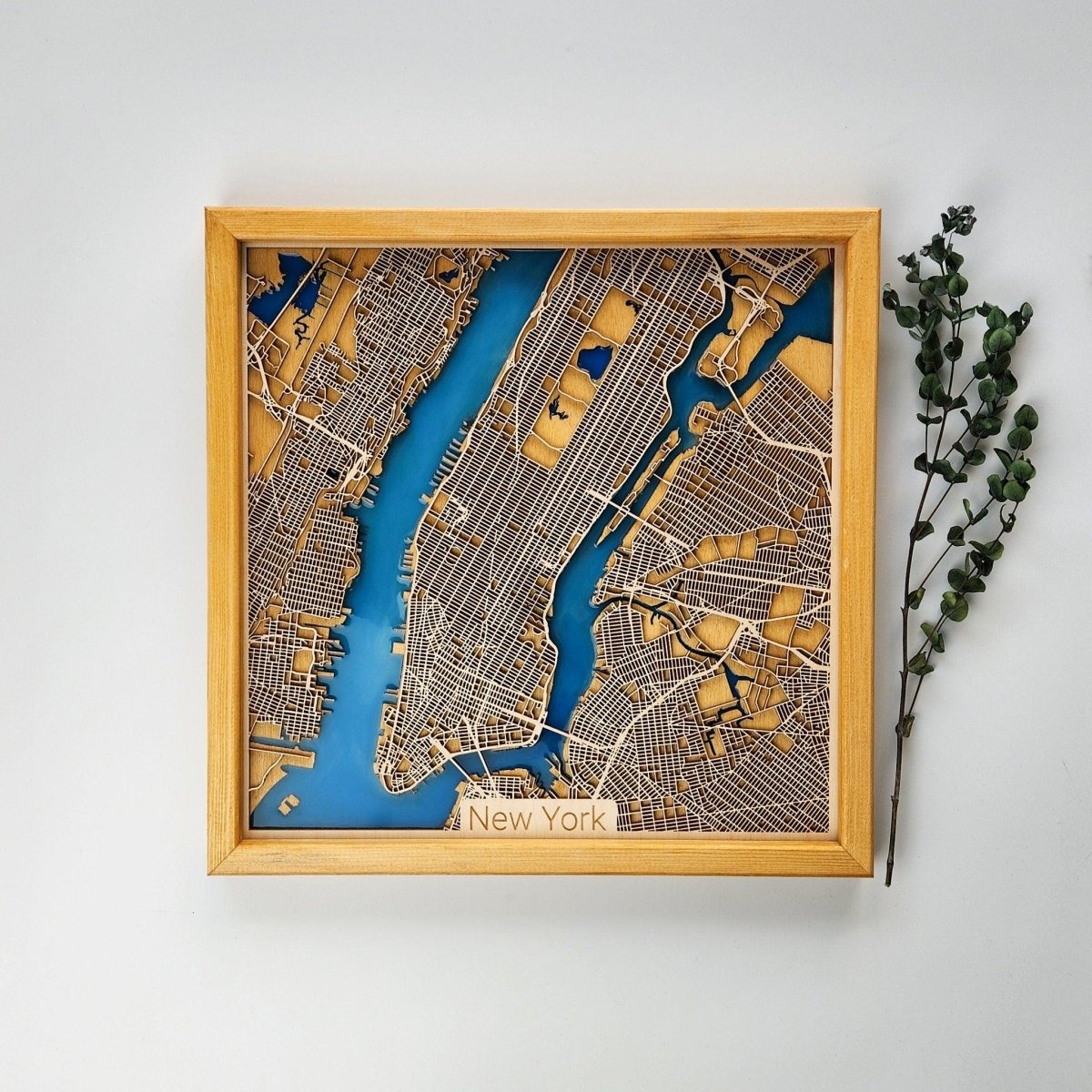 Custom City Maps Wood and Epoxy - Unique Wedding And Anniversary - Kutalp