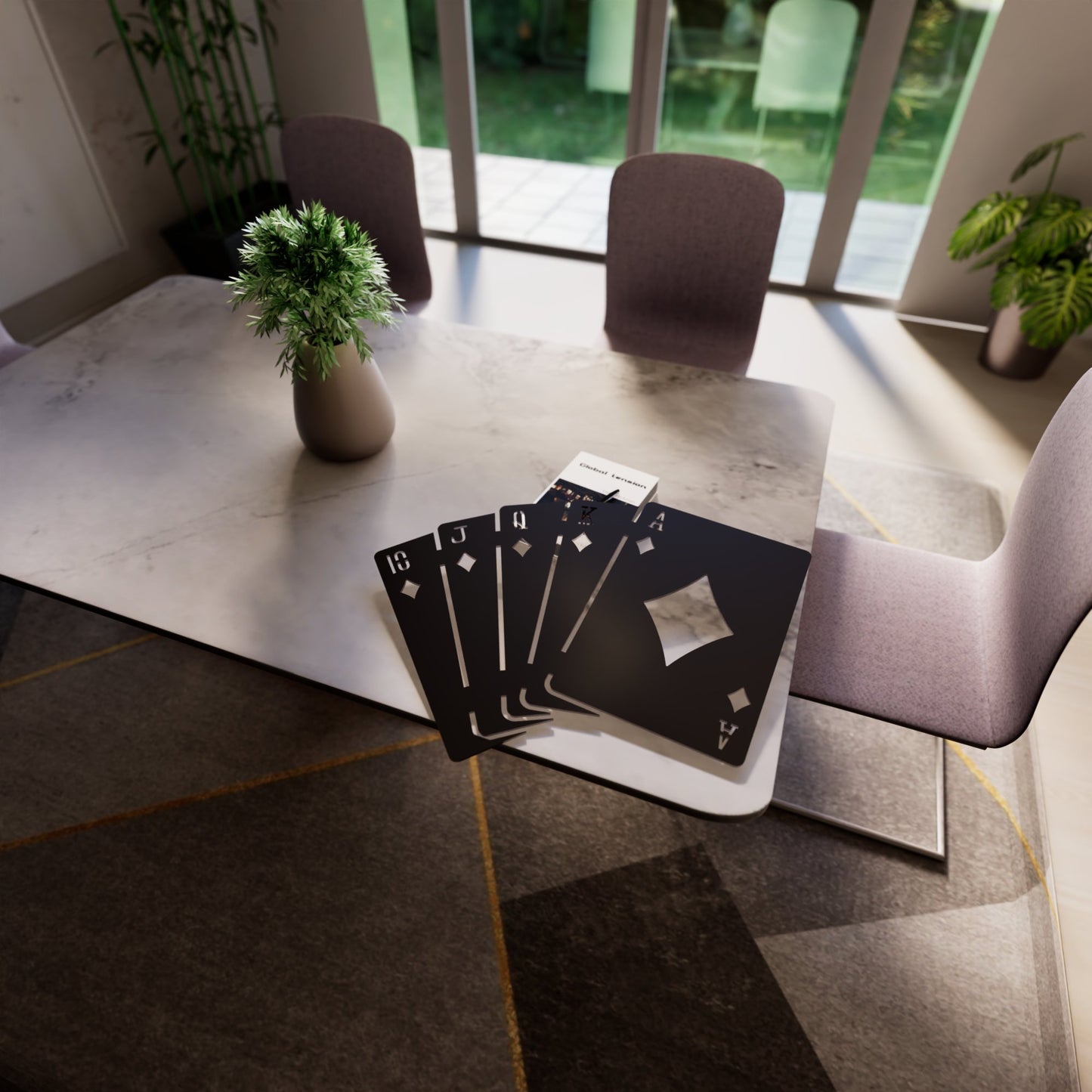 Diamonds Royal Flush RGB Led Wall Sign: Poker - Kutalp